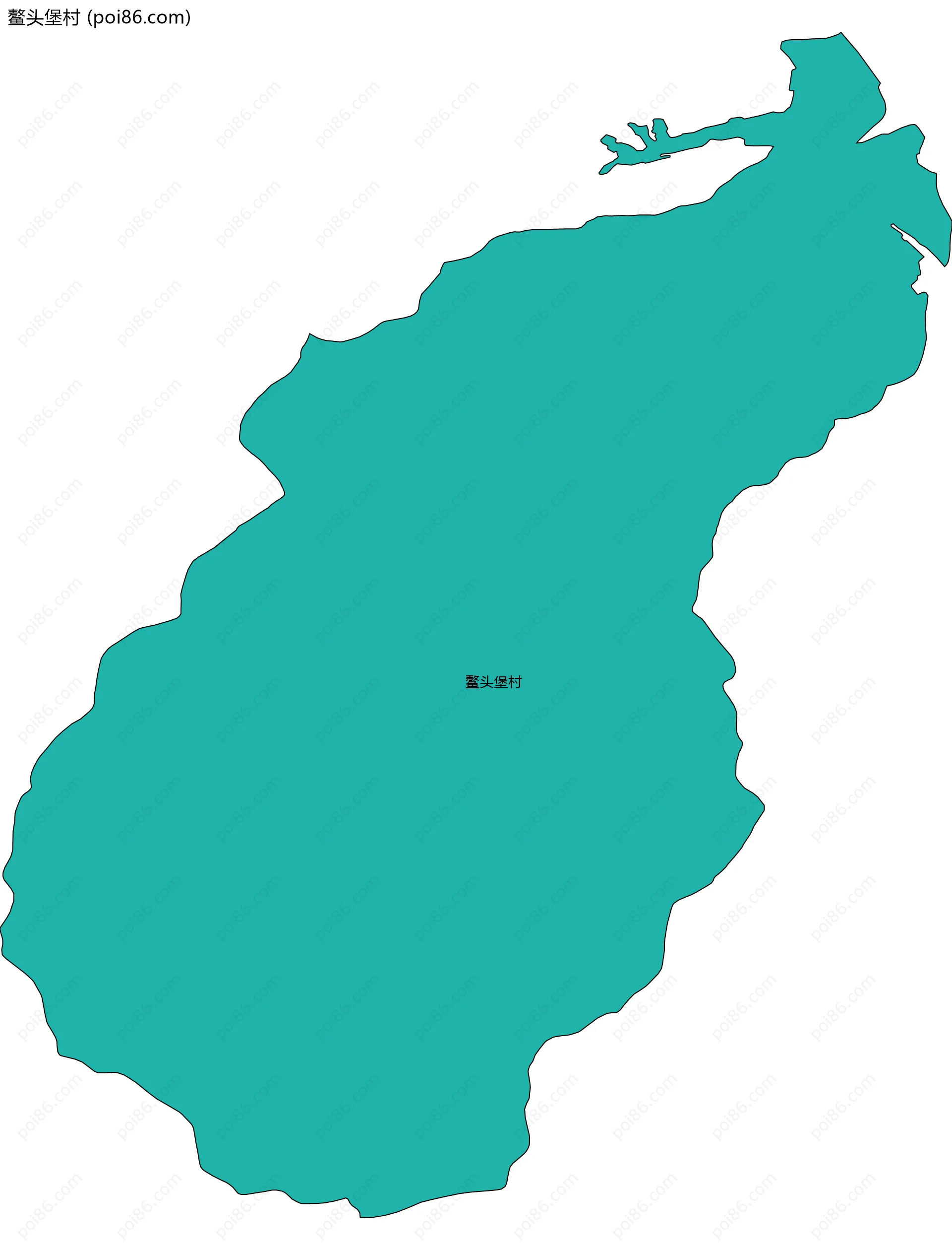 鳌头堡村边界地图