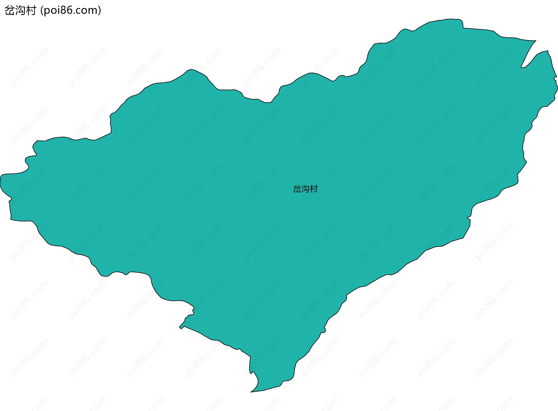 岔沟村边界地图