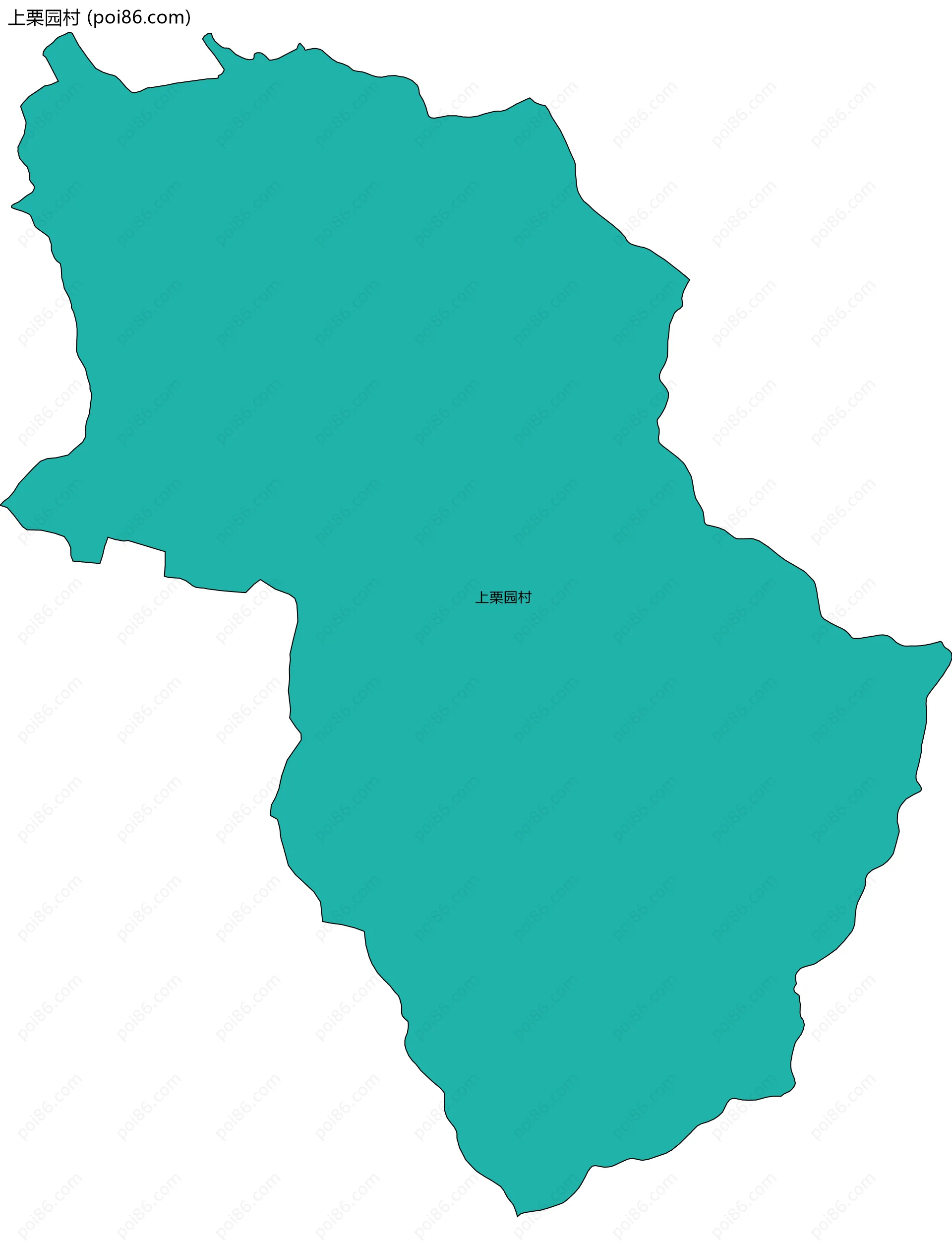 上栗园村边界地图