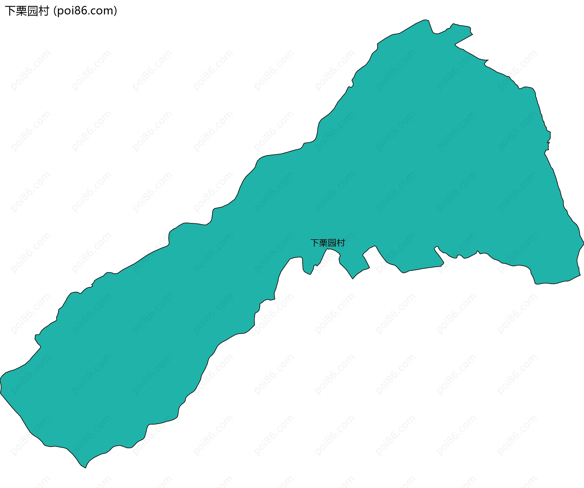 下栗园村边界地图