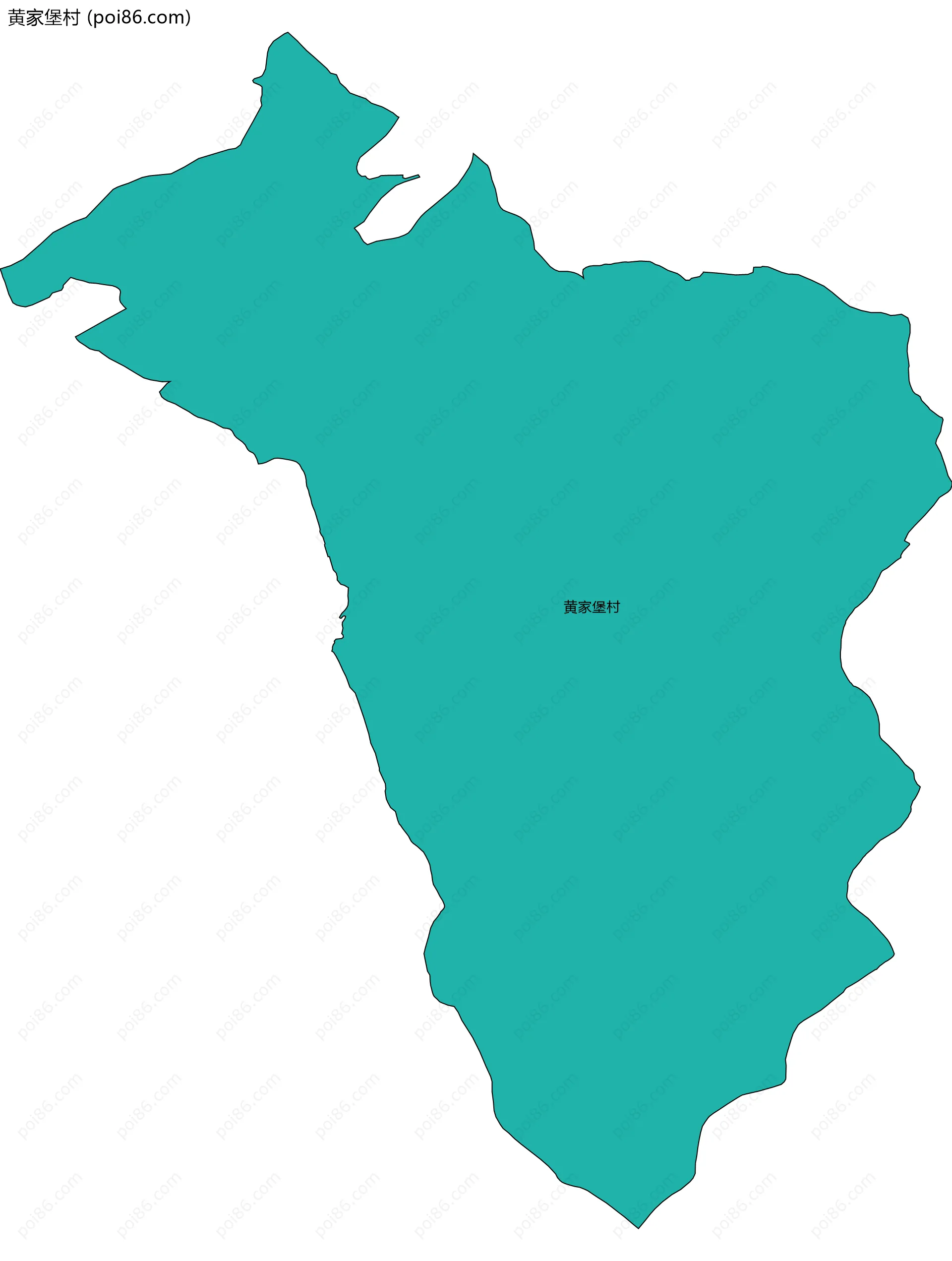 黄家堡村边界地图