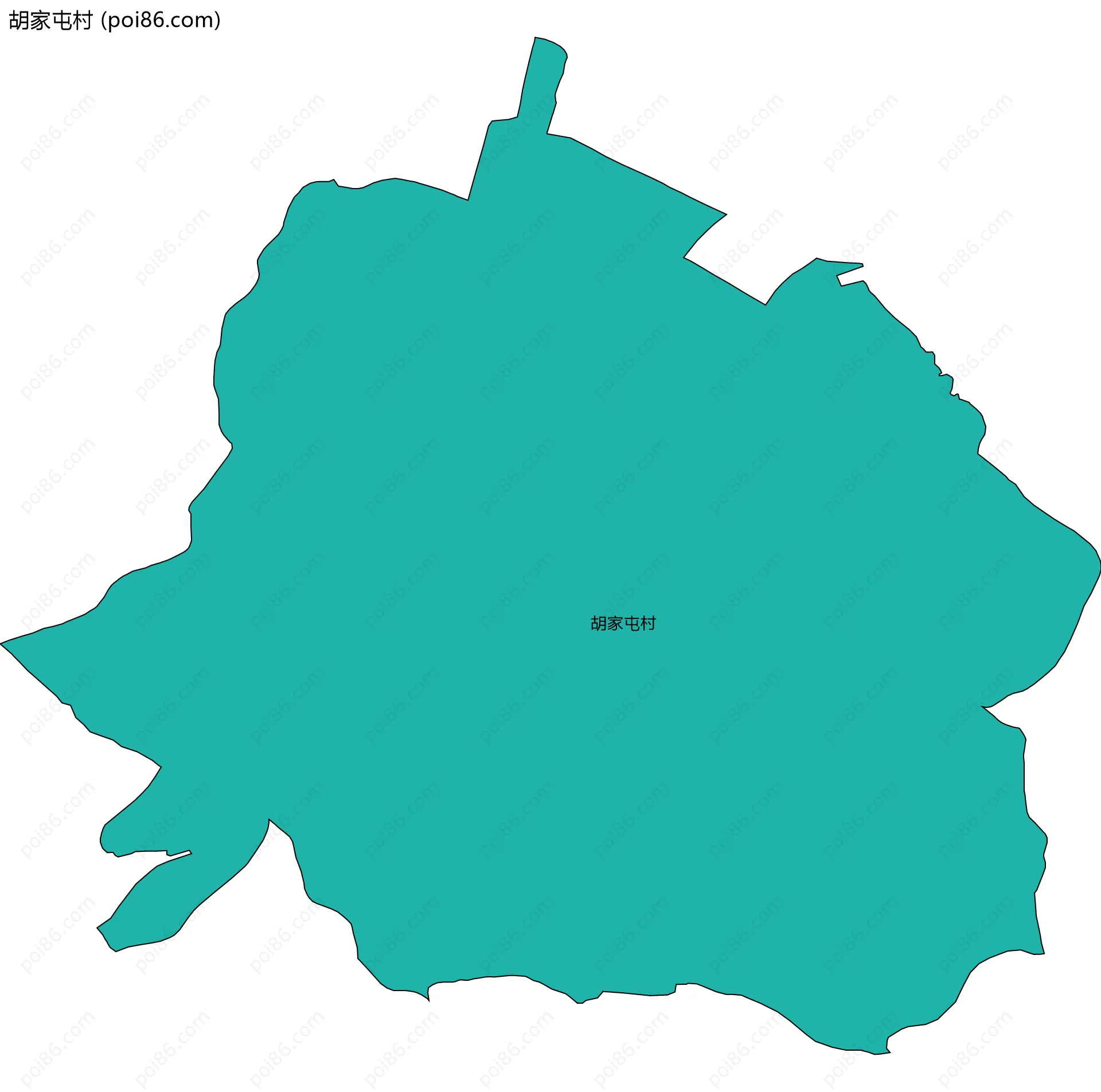 胡家屯村边界地图