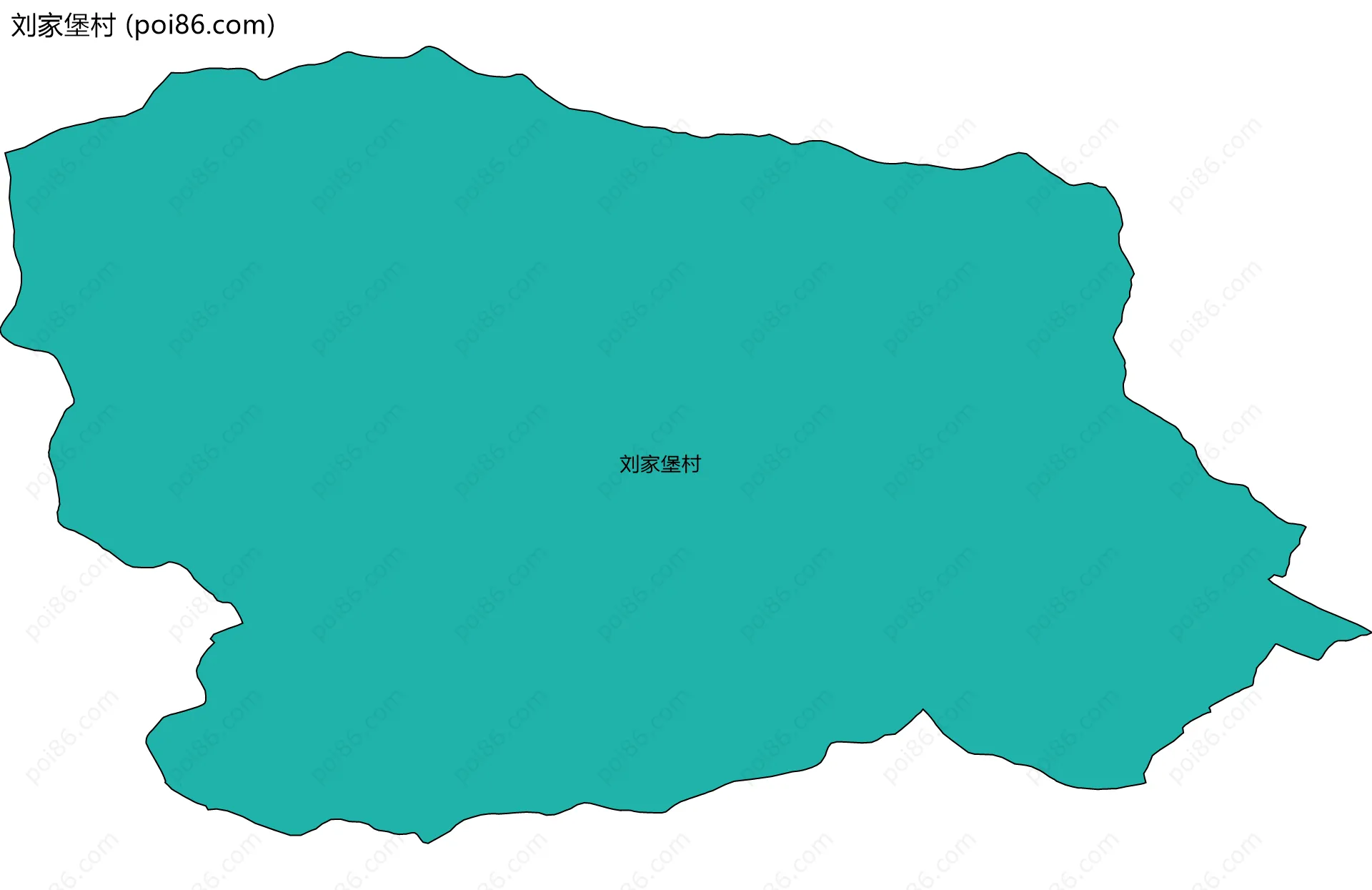 刘家堡村边界地图