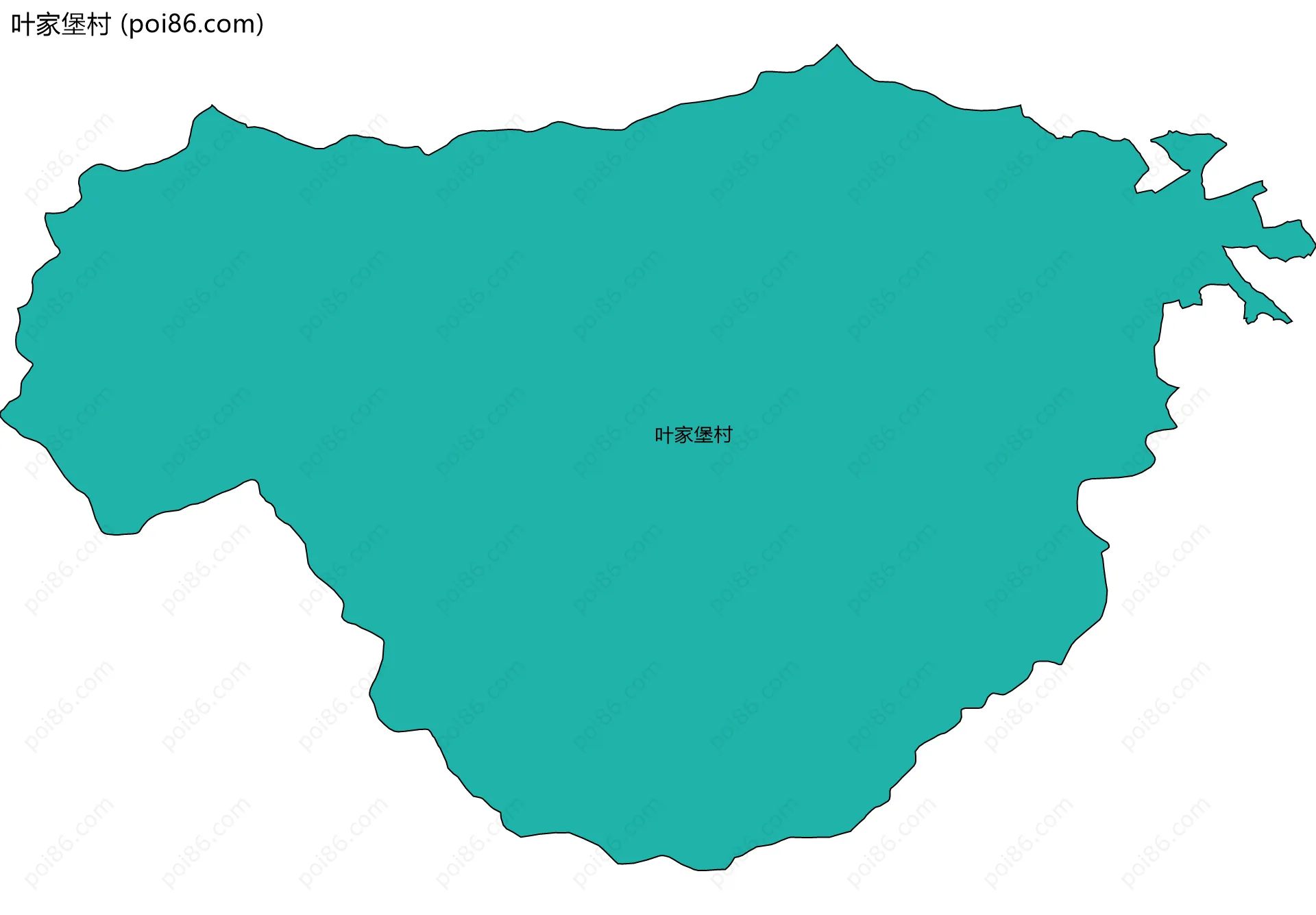 叶家堡村边界地图