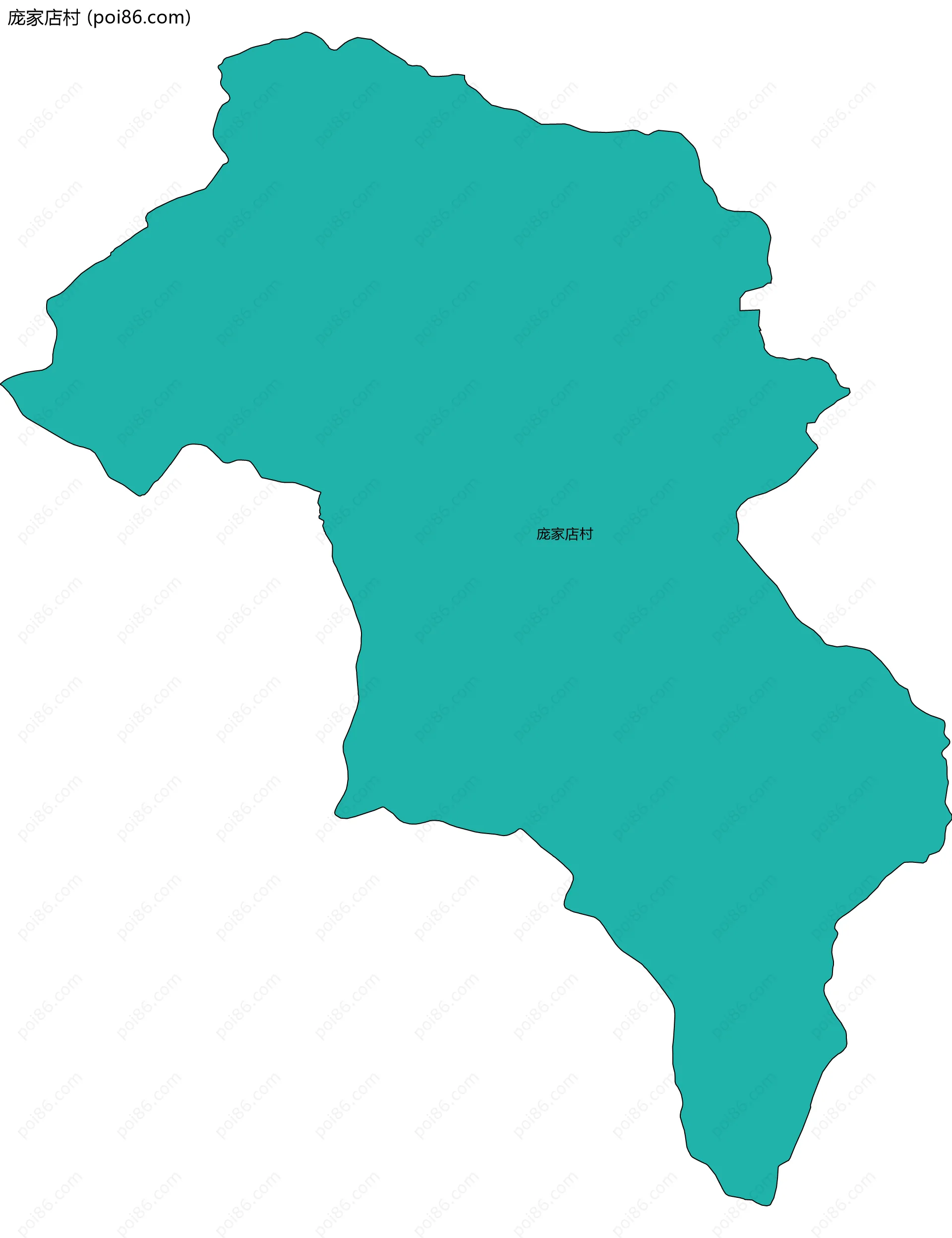 庞家店村边界地图