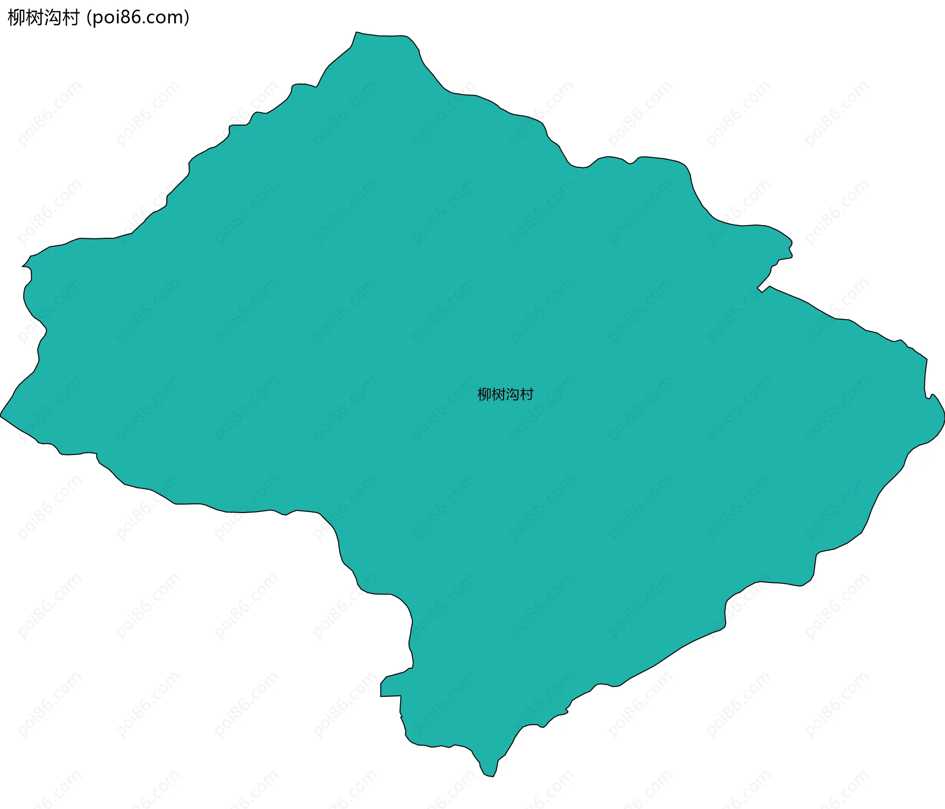 柳树沟村边界地图