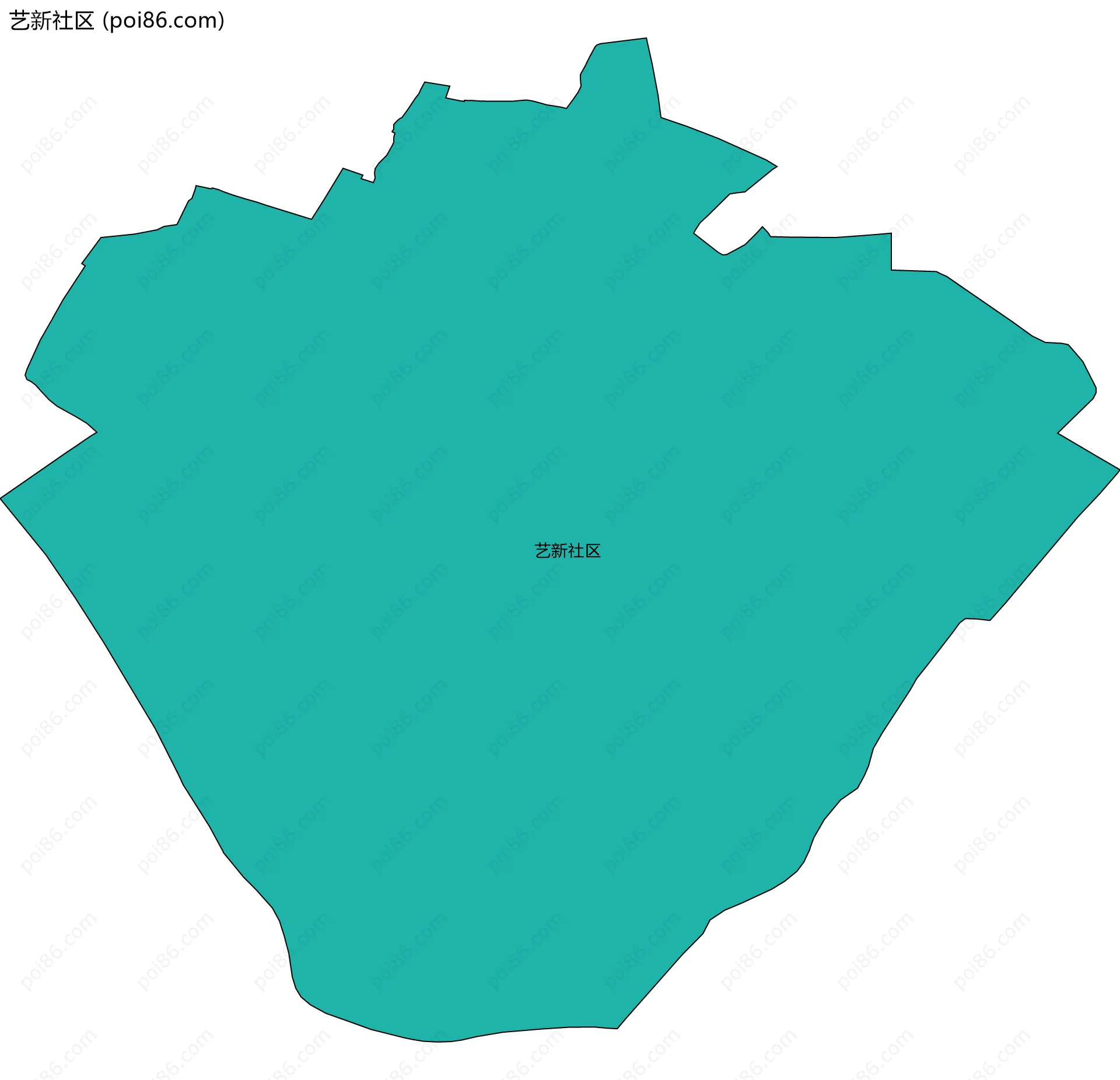 艺新社区边界地图
