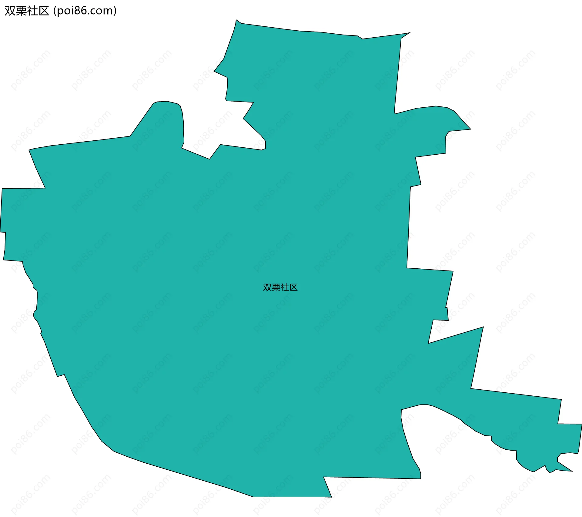 双栗社区边界地图