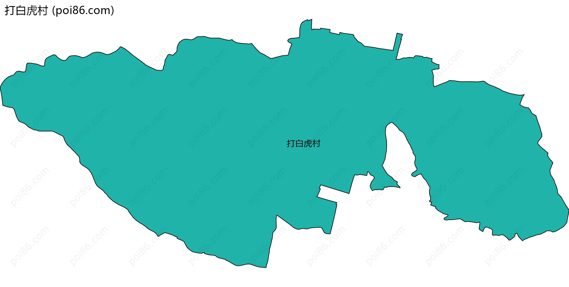 打白虎村边界地图
