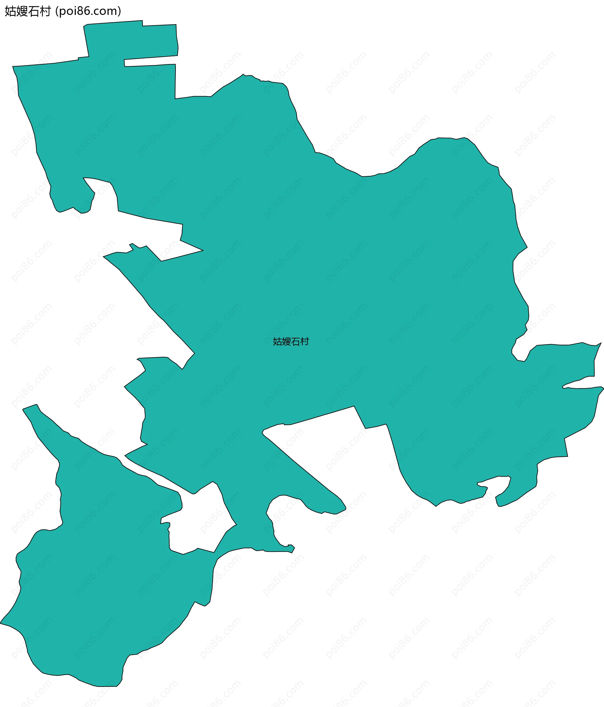 姑嫂石村边界地图
