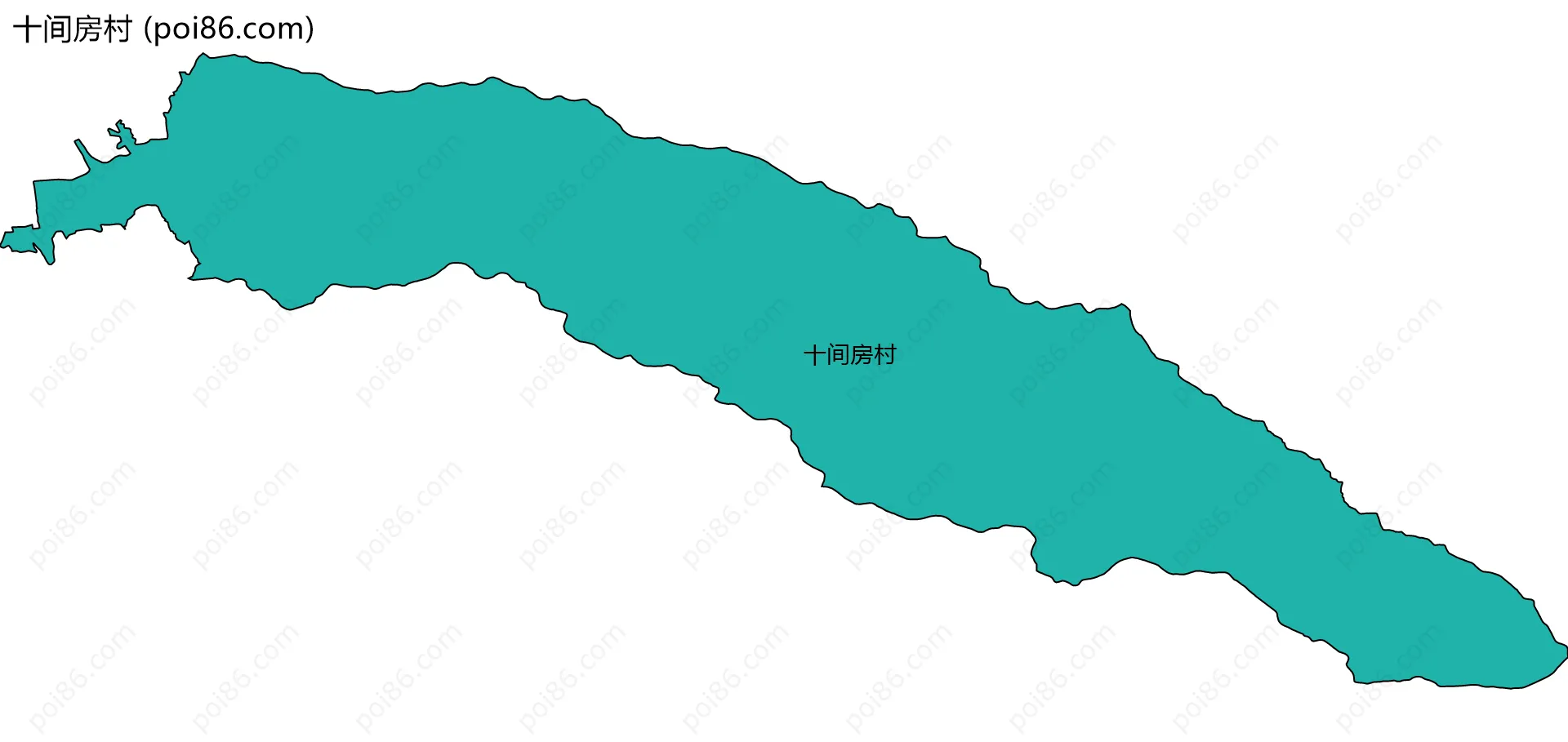 十间房村边界地图