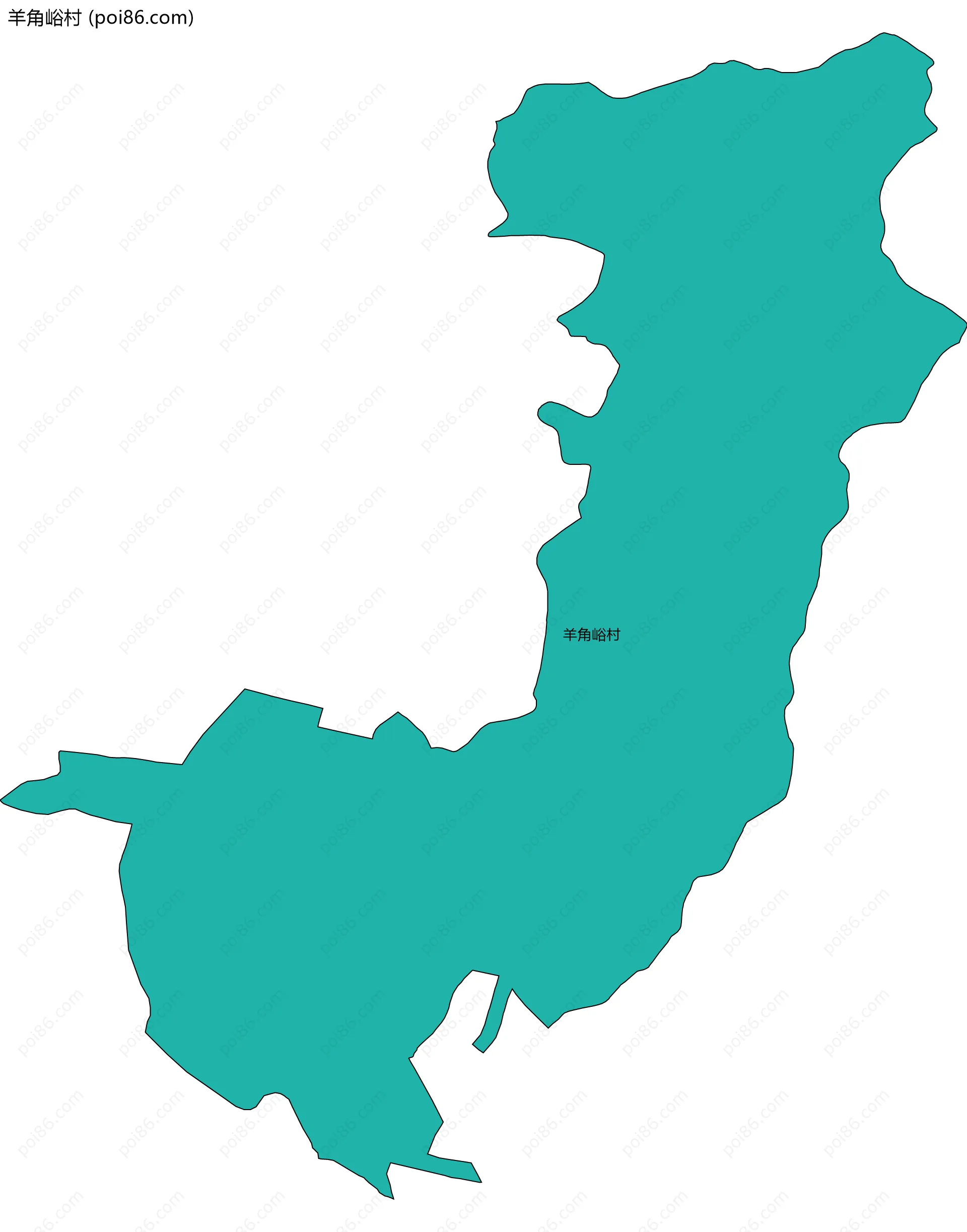 羊角峪村边界地图