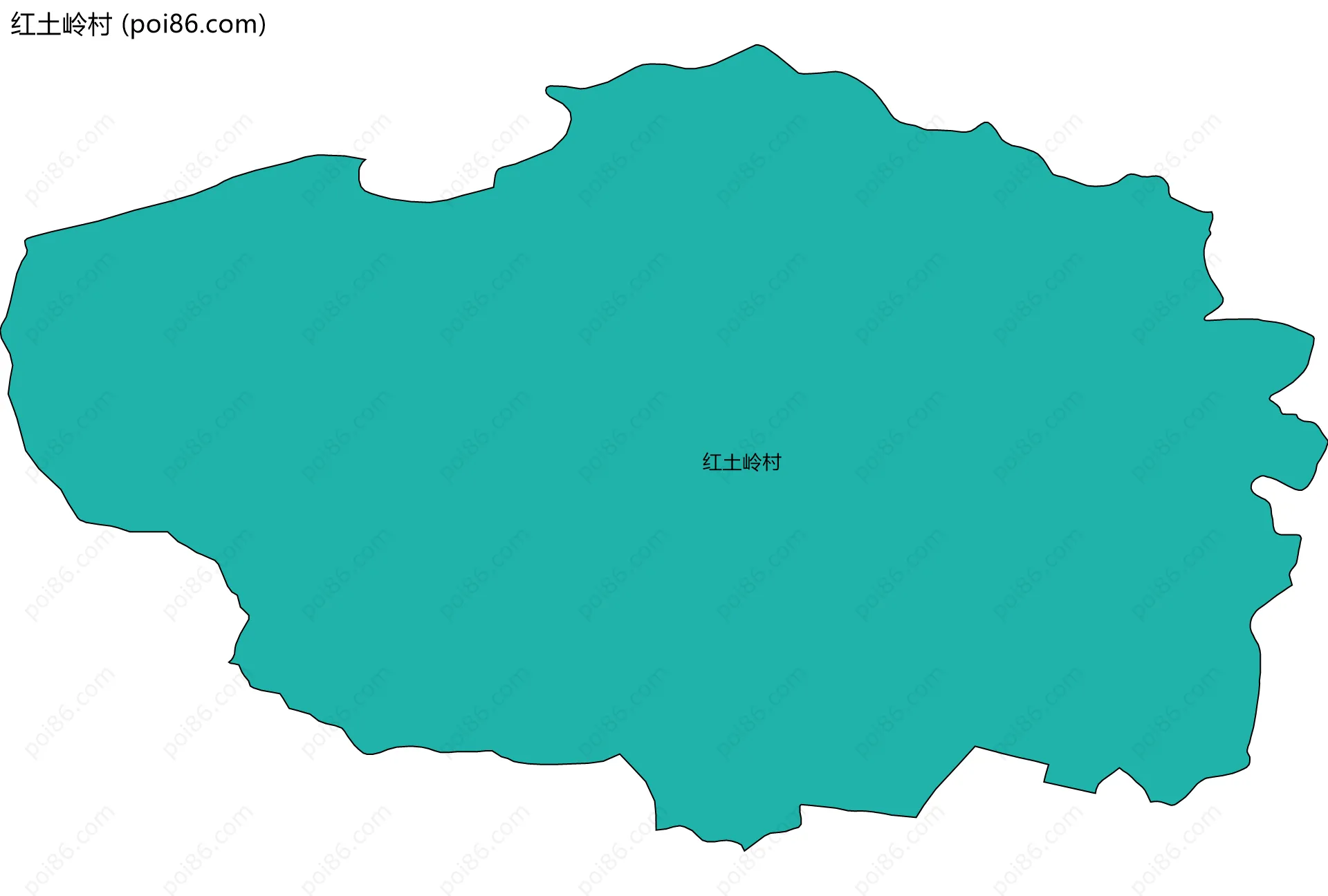 红土岭村边界地图
