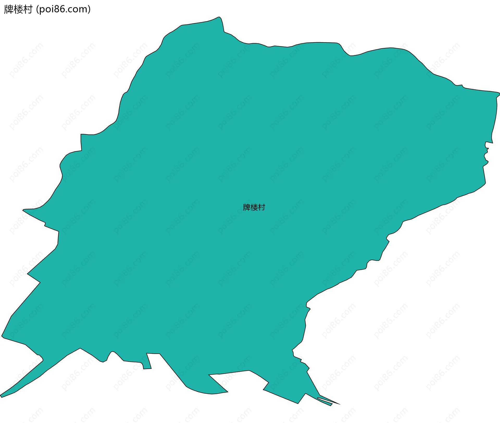 牌楼村边界地图
