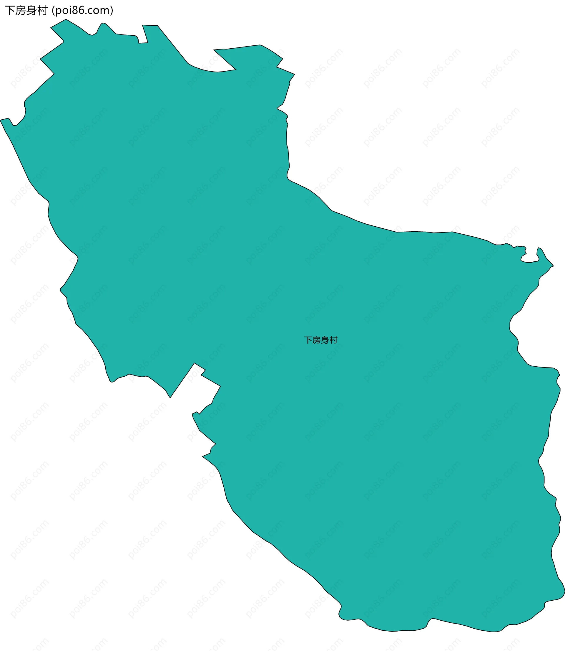 下房身村边界地图