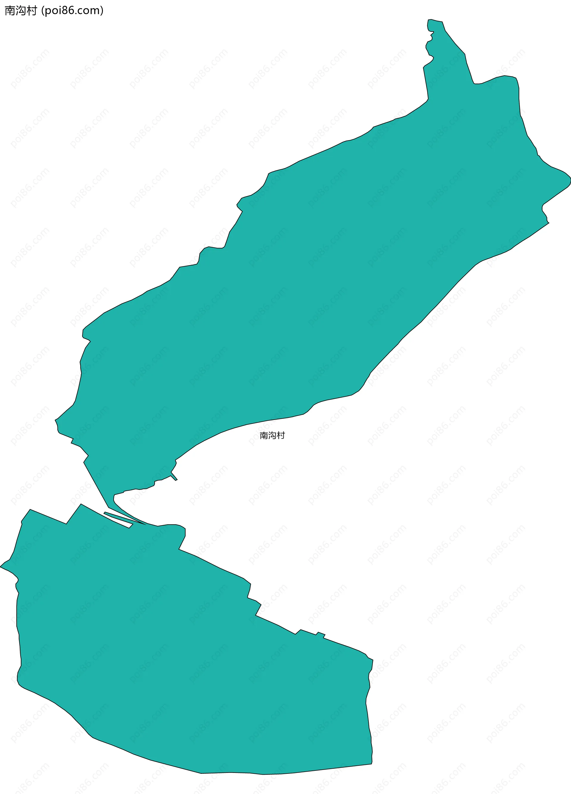 南沟村边界地图