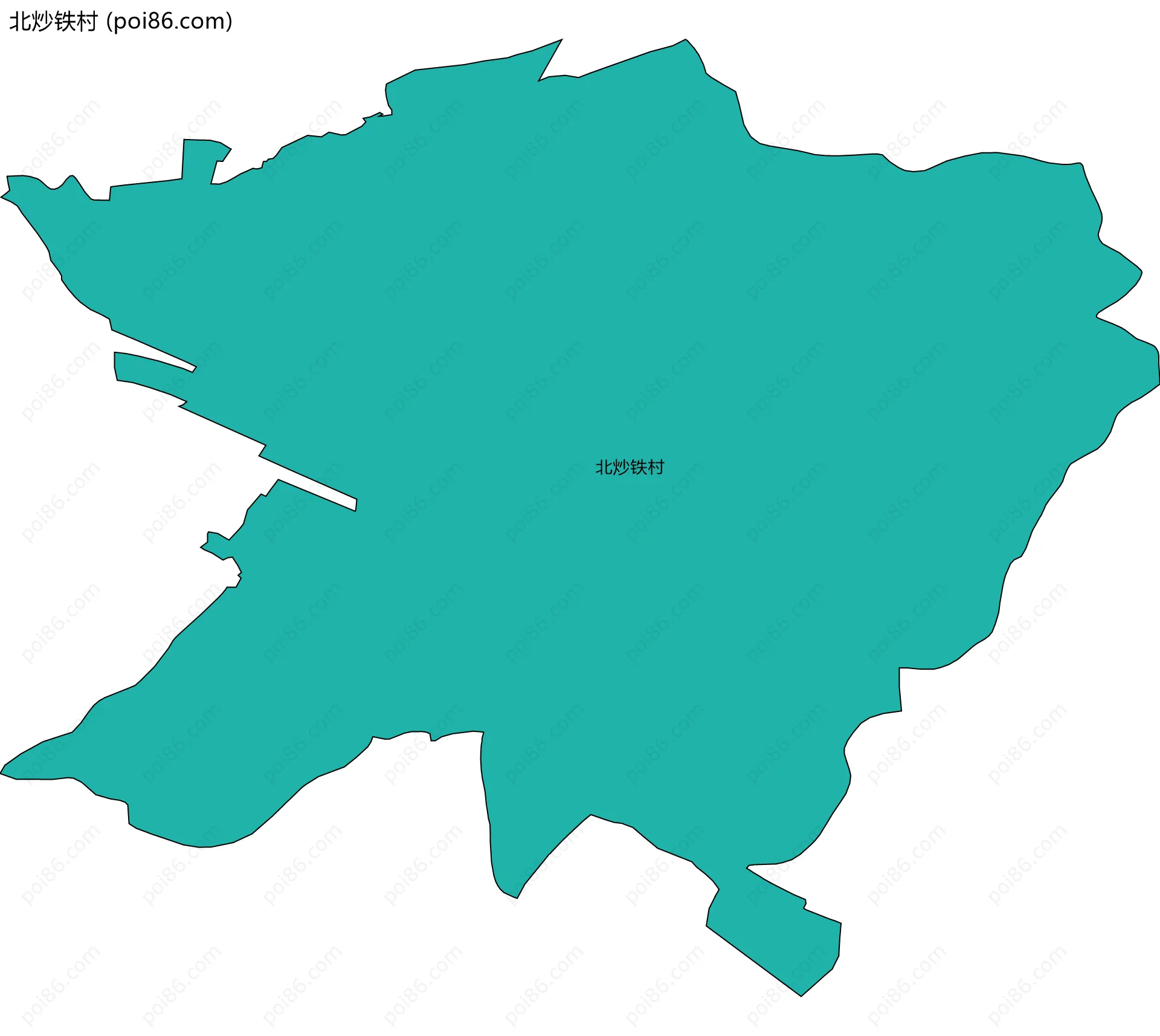 北炒铁村边界地图