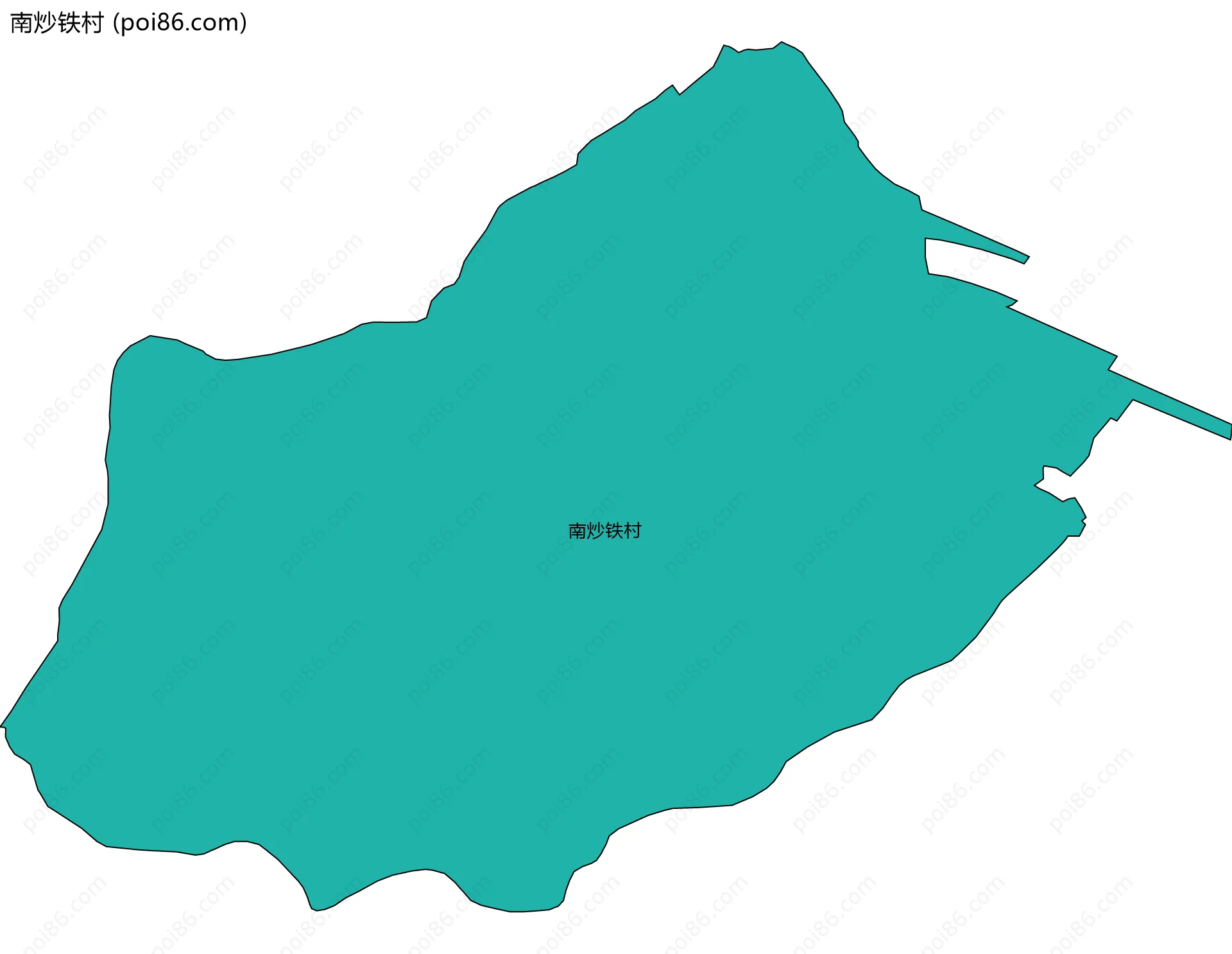 南炒铁村边界地图