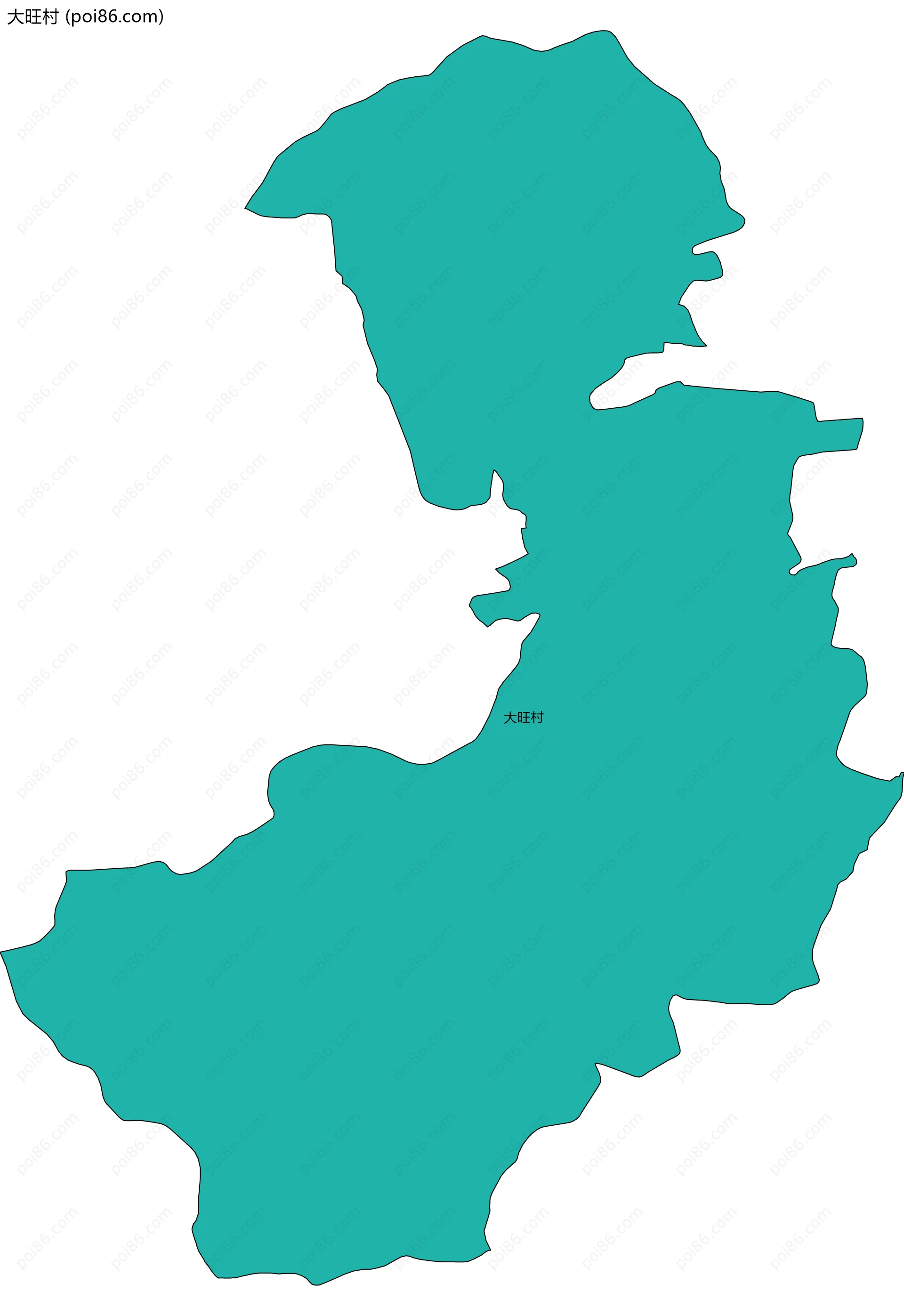 大旺村边界地图