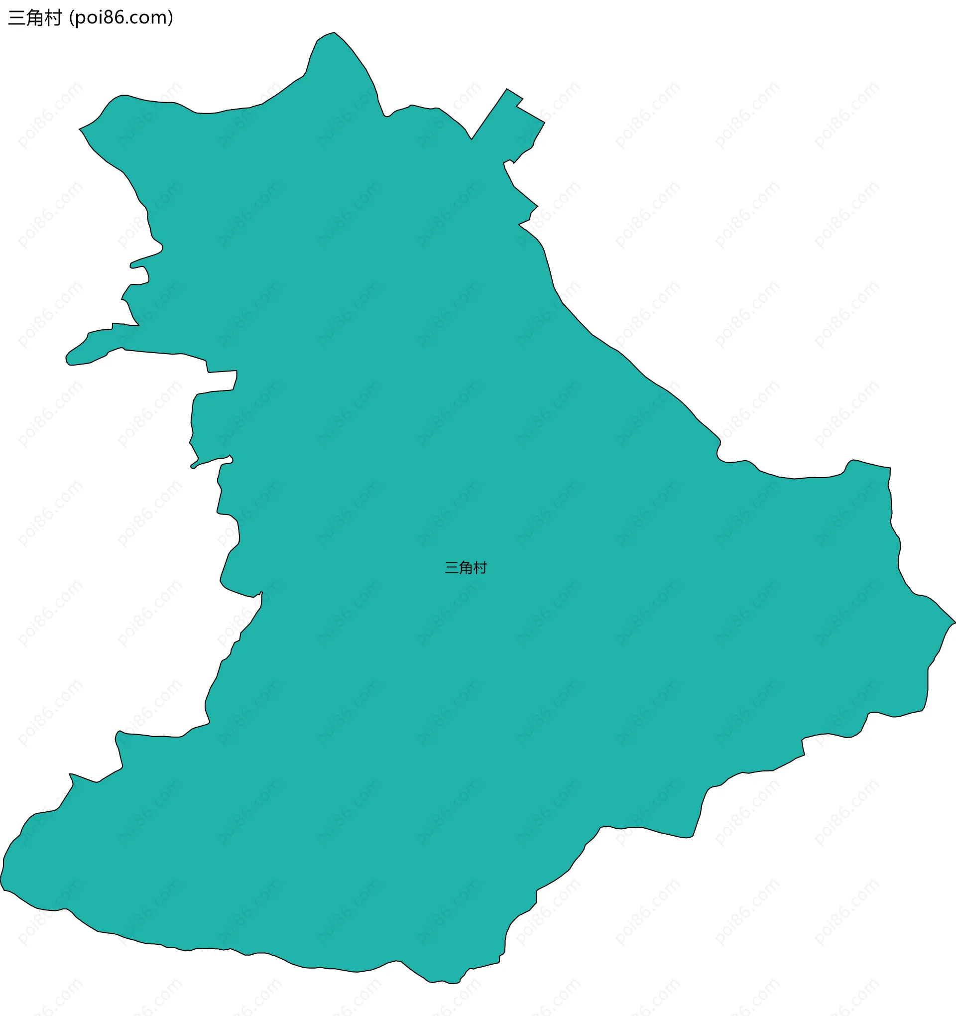 三角村边界地图