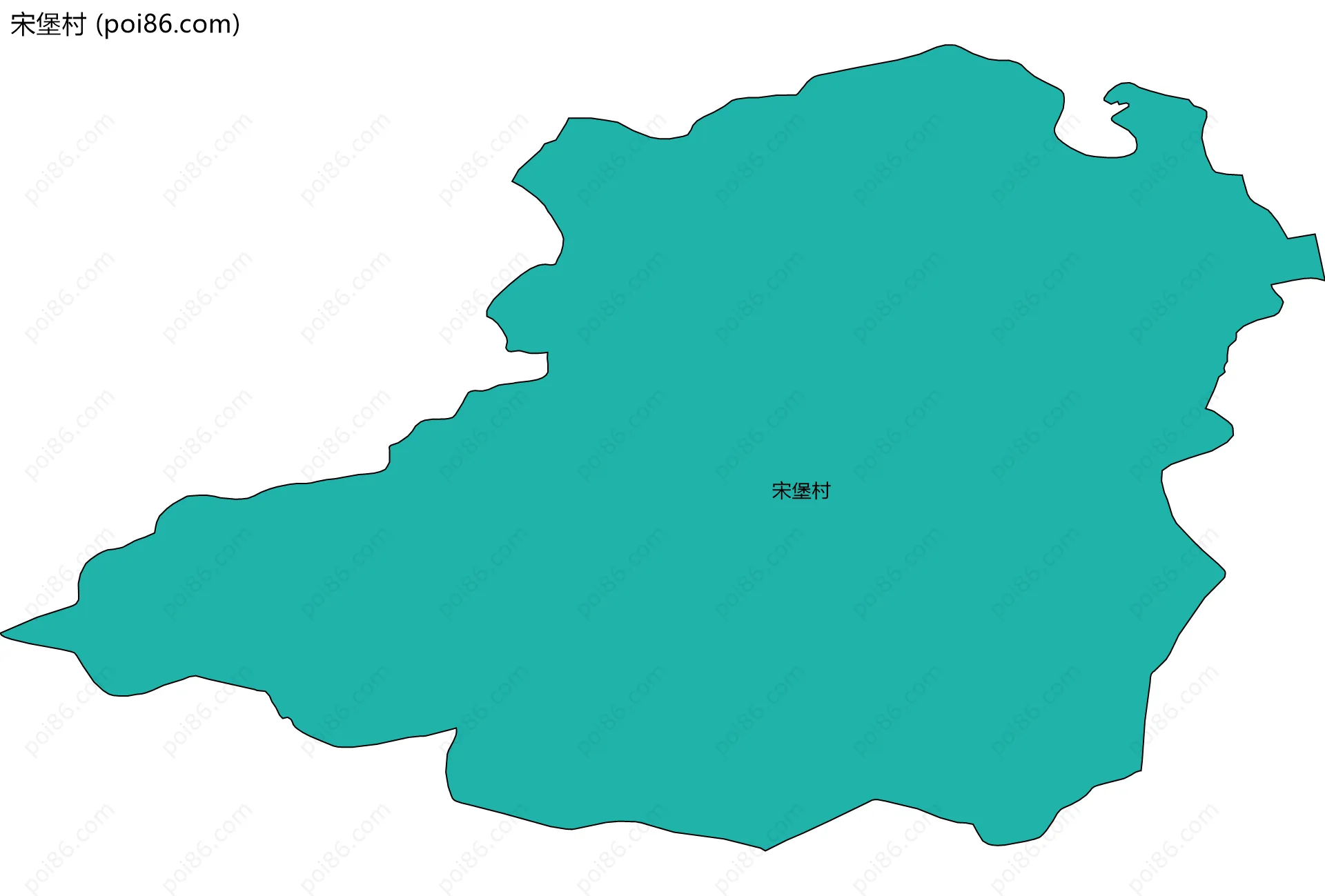 宋堡村边界地图