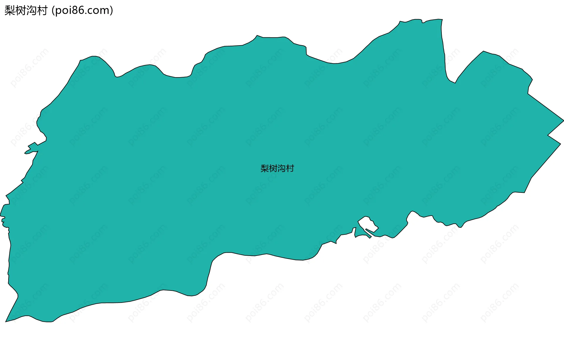 梨树沟村边界地图