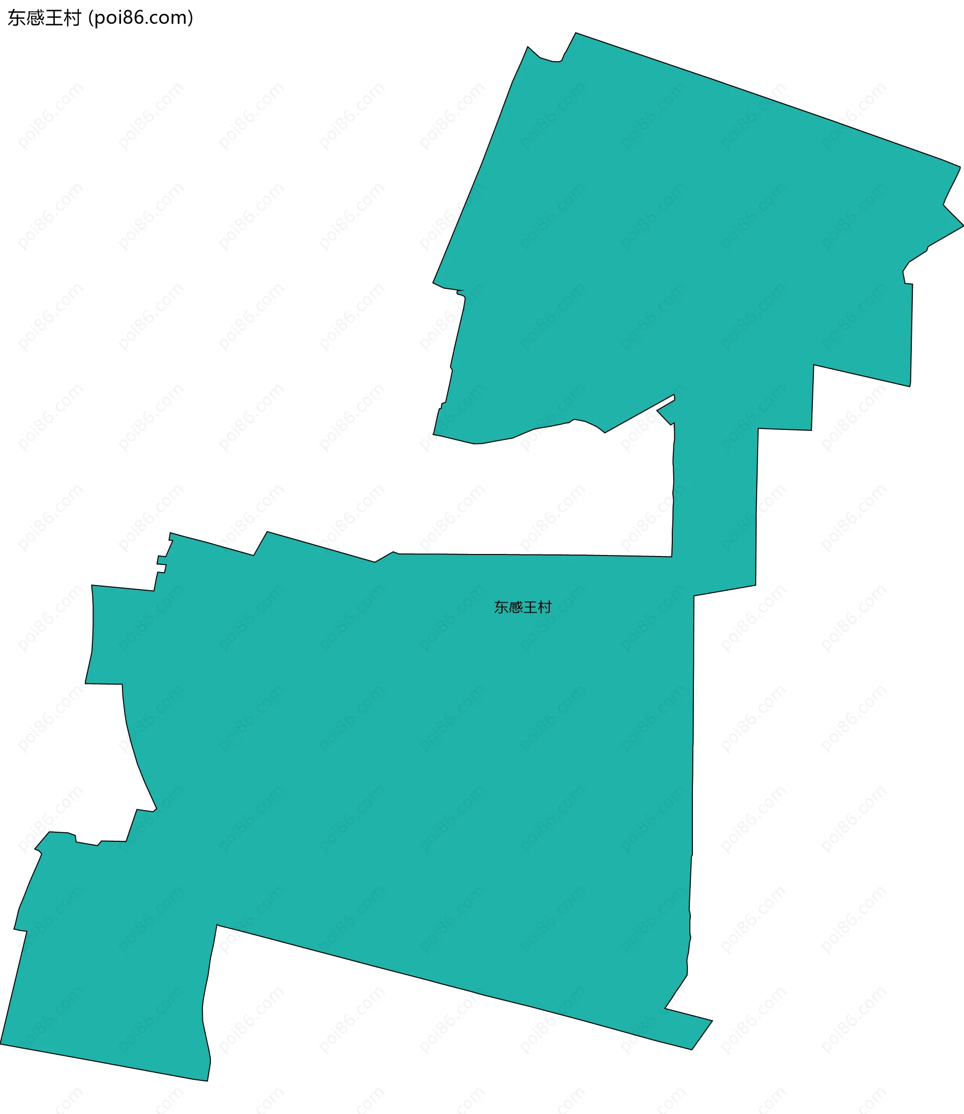 东感王村边界地图
