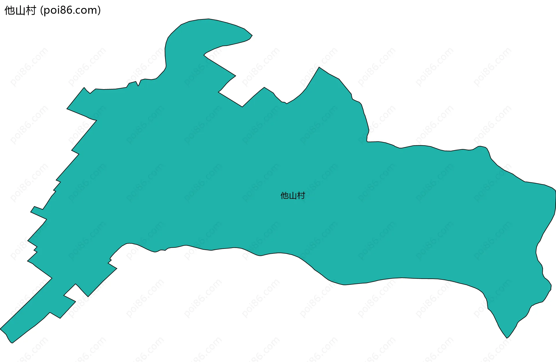 他山村边界地图