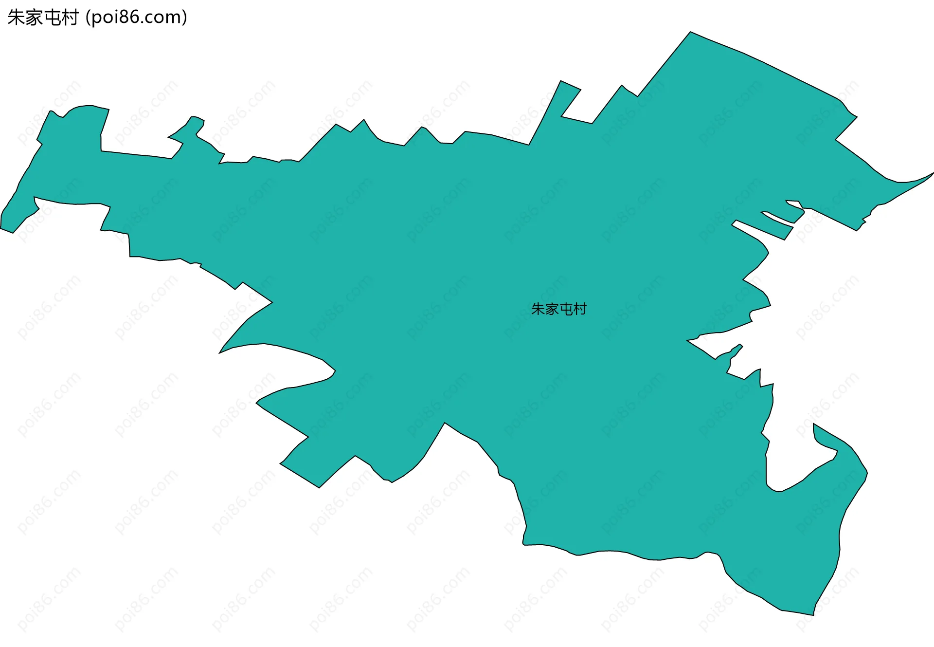朱家屯村边界地图