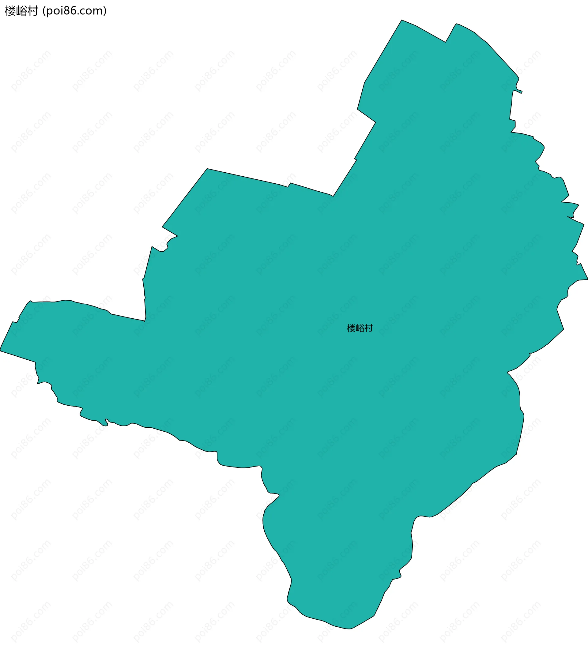 楼峪村边界地图