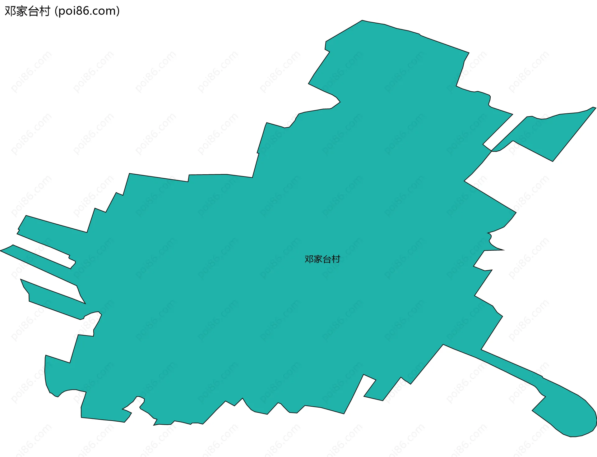 邓家台村边界地图