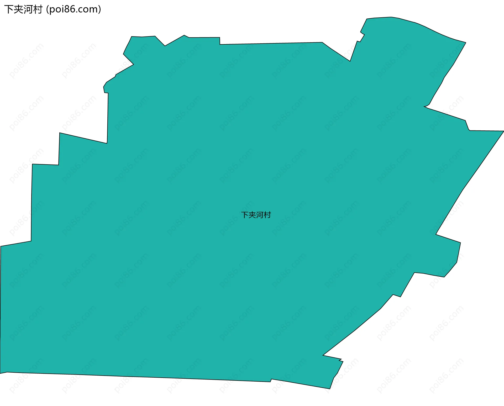 下夹河村边界地图