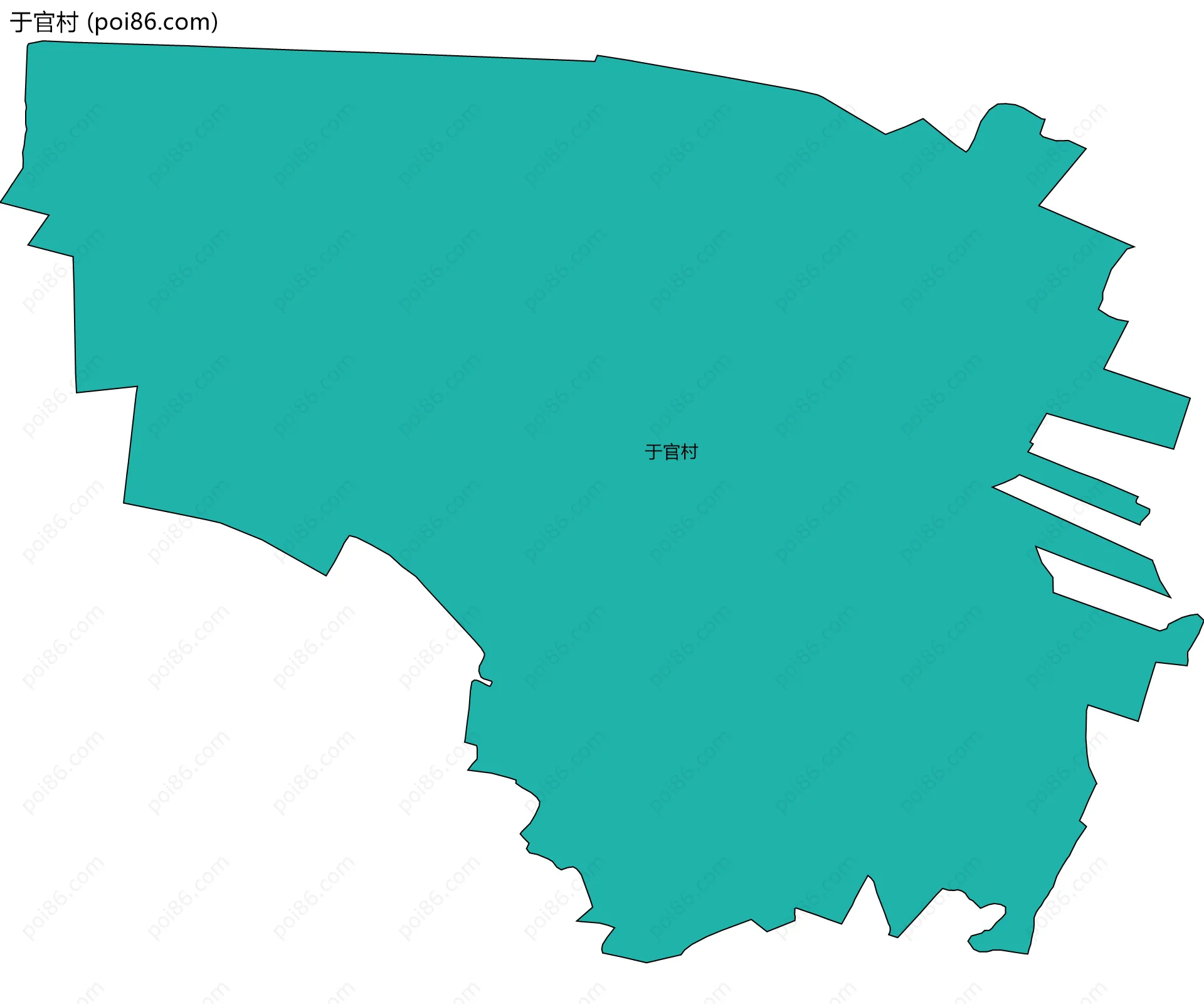于官村边界地图
