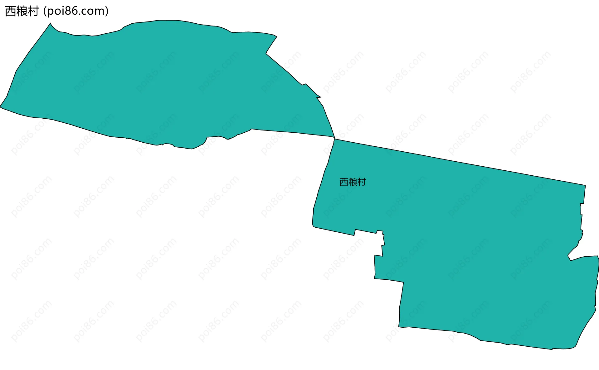 西粮村边界地图