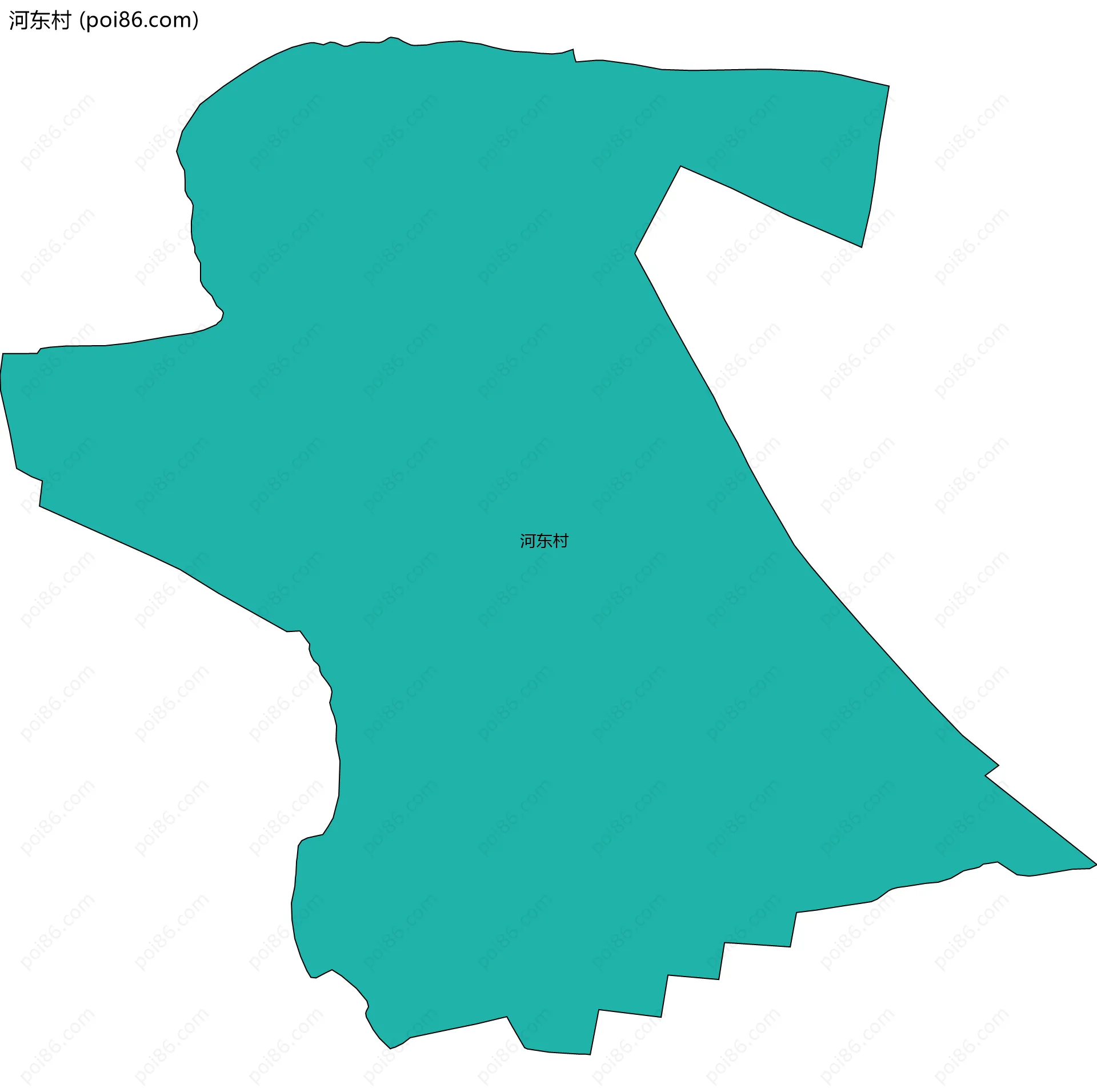 河东村边界地图