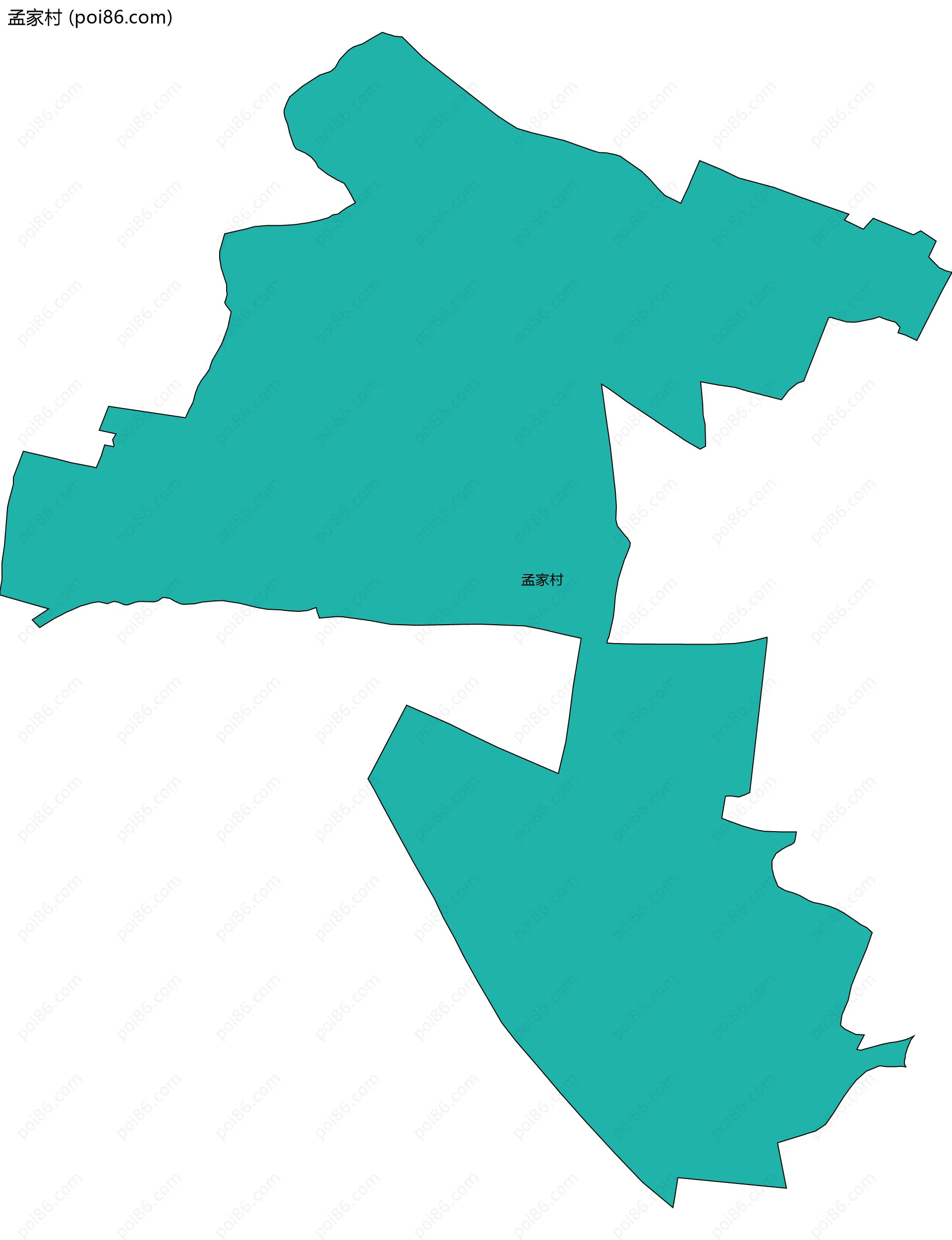 孟家村边界地图