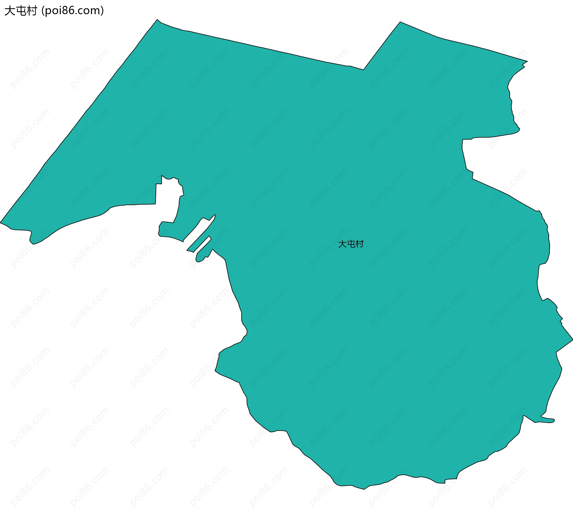 大屯村边界地图