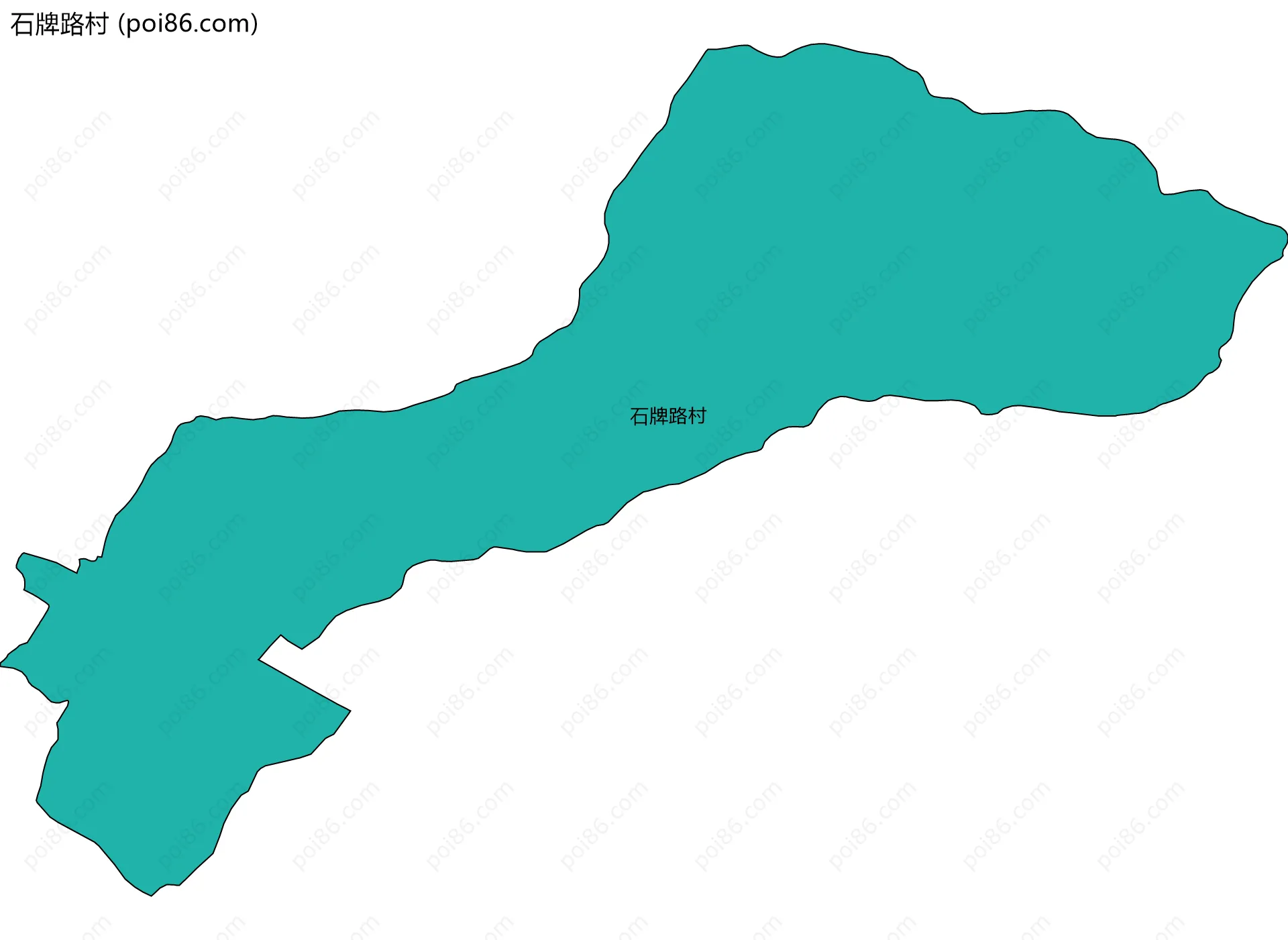 石牌路村边界地图