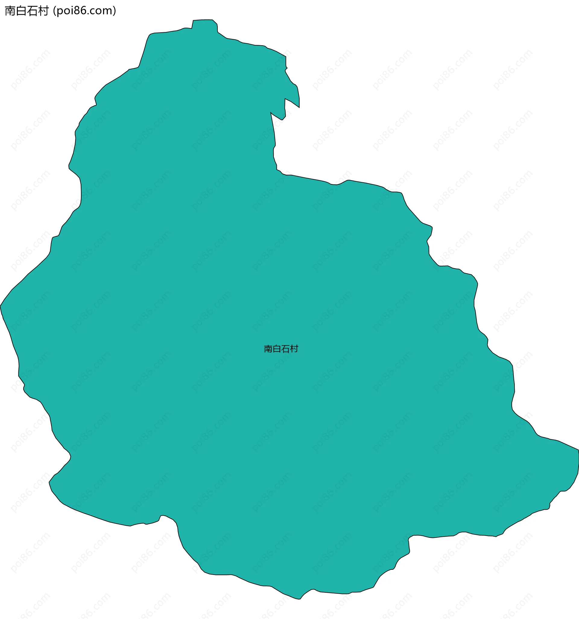 南白石村边界地图