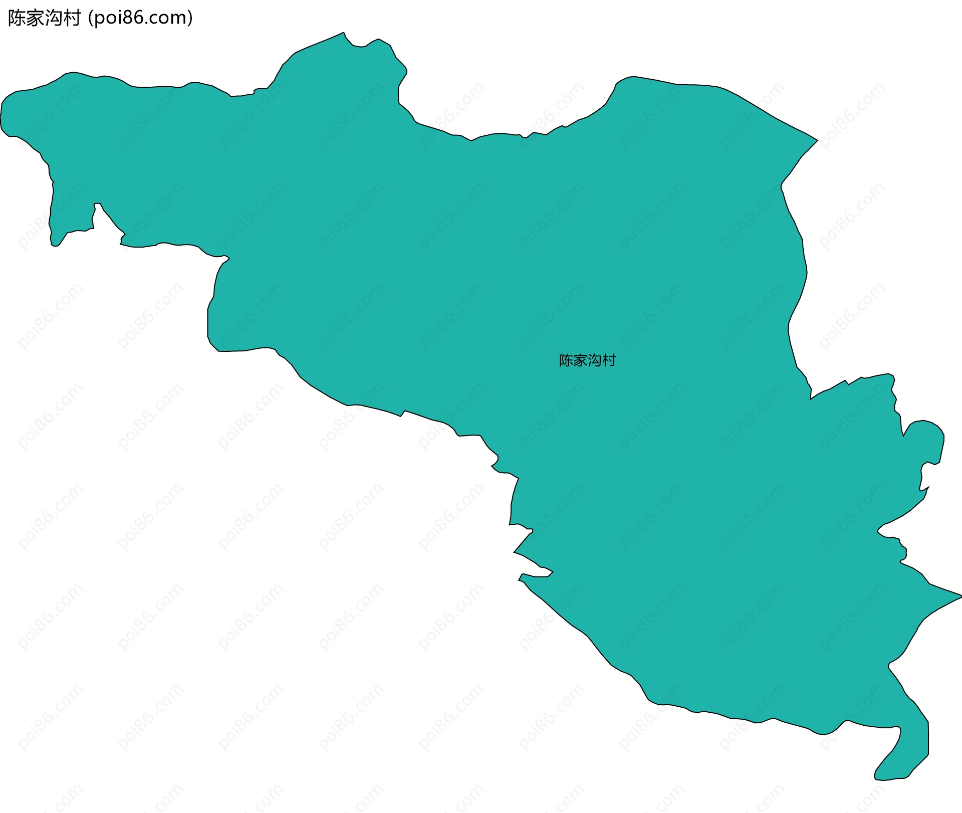 陈家沟村边界地图