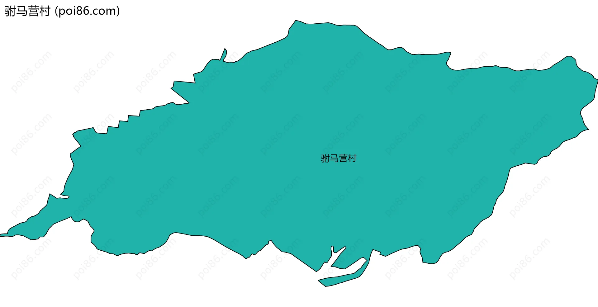 驸马营村边界地图