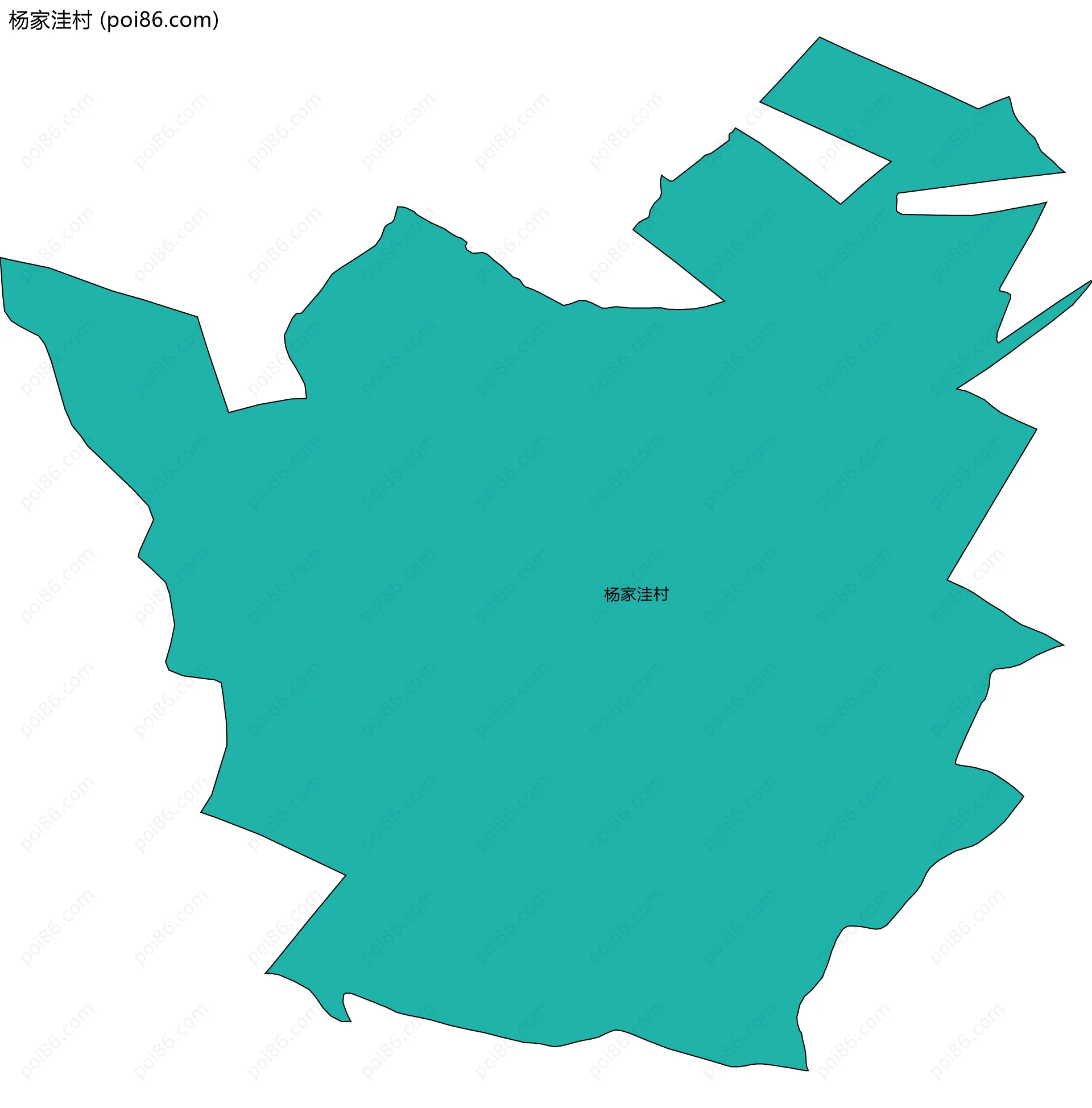 杨家洼村边界地图