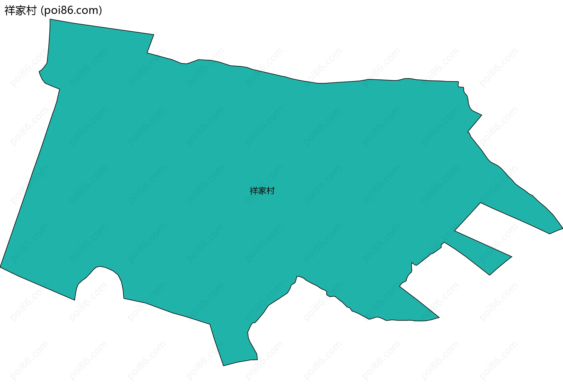 祥家村边界地图