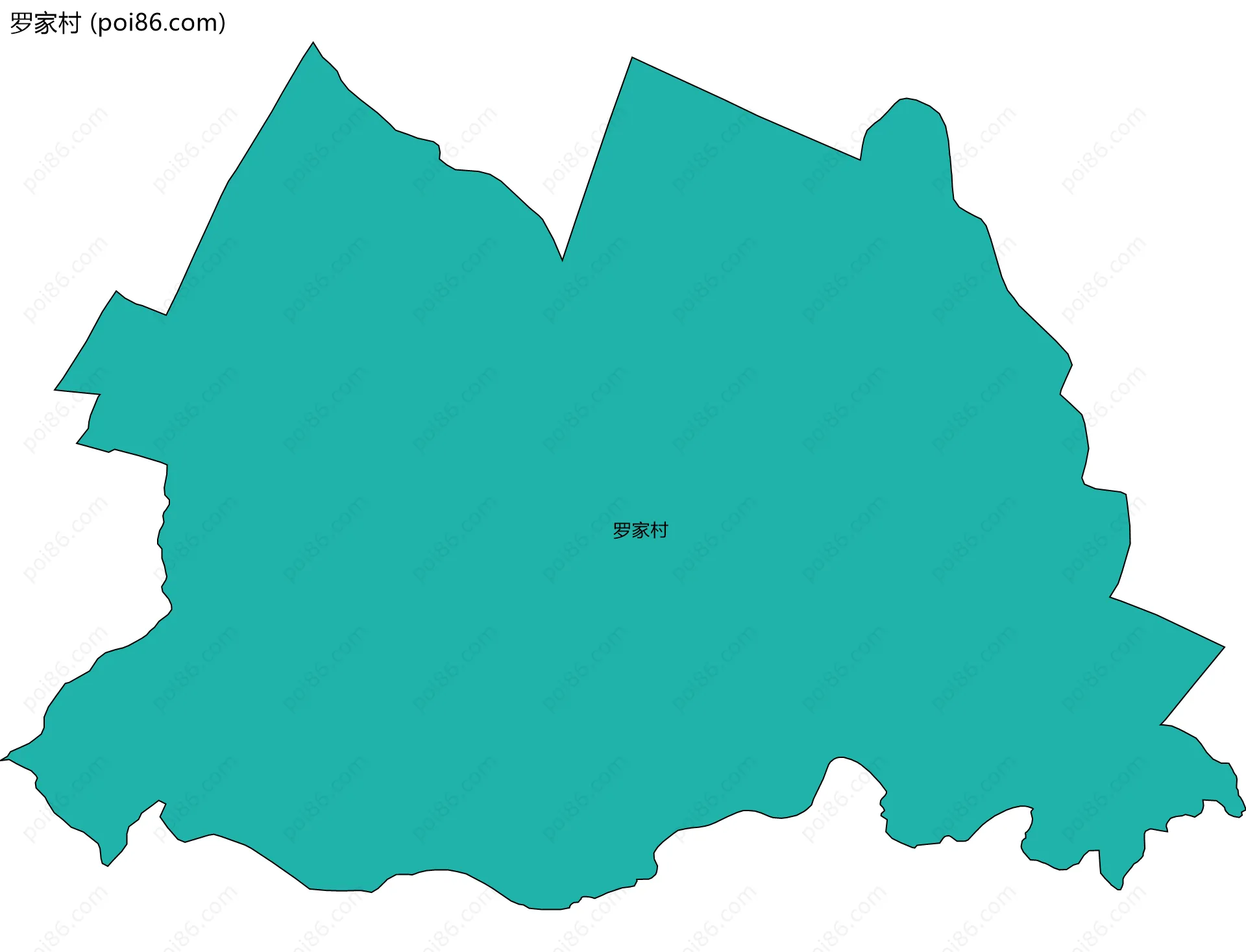 罗家村边界地图