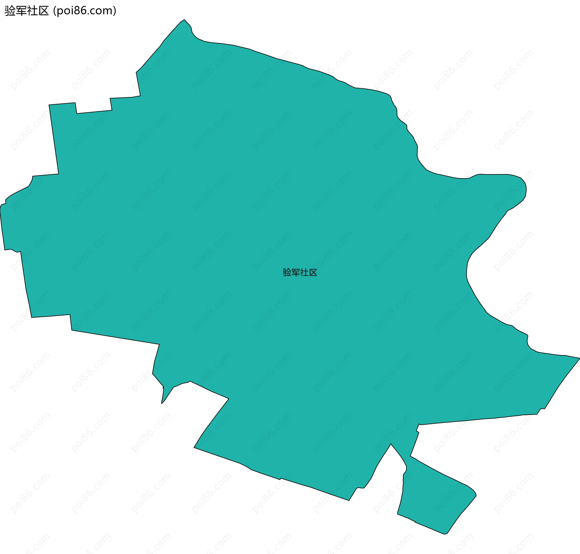 验军社区边界地图