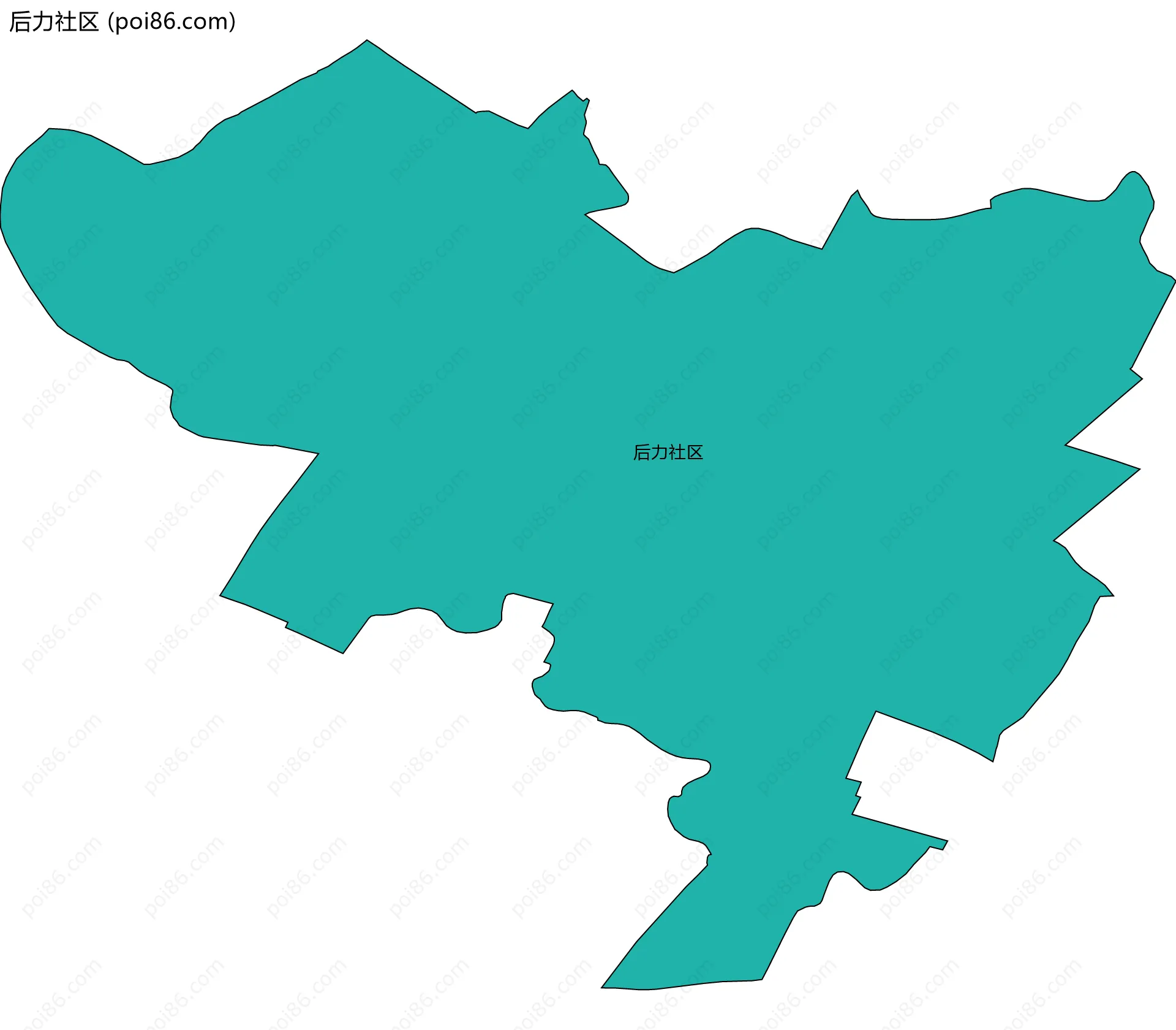 后力社区边界地图