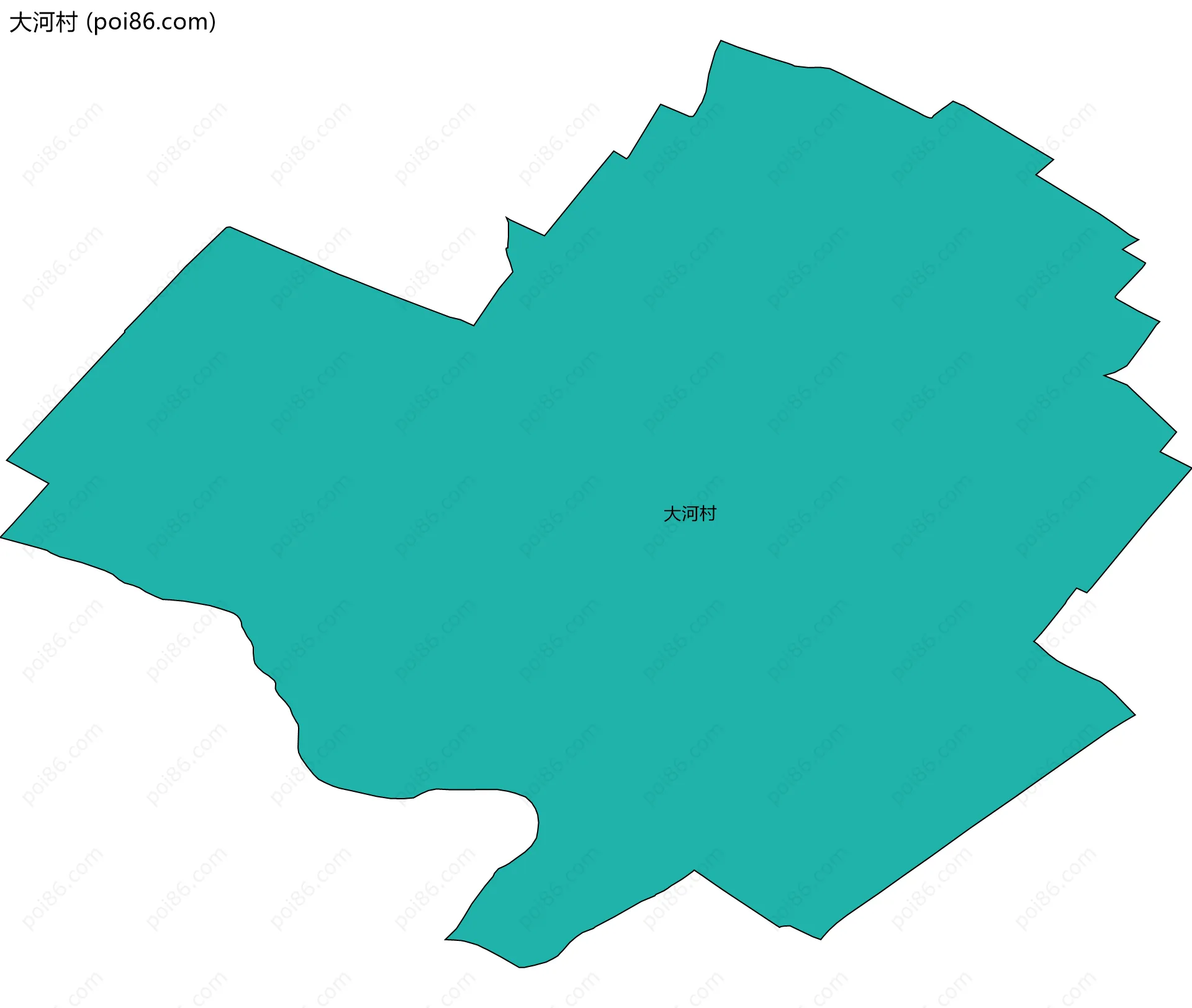 大河村边界地图