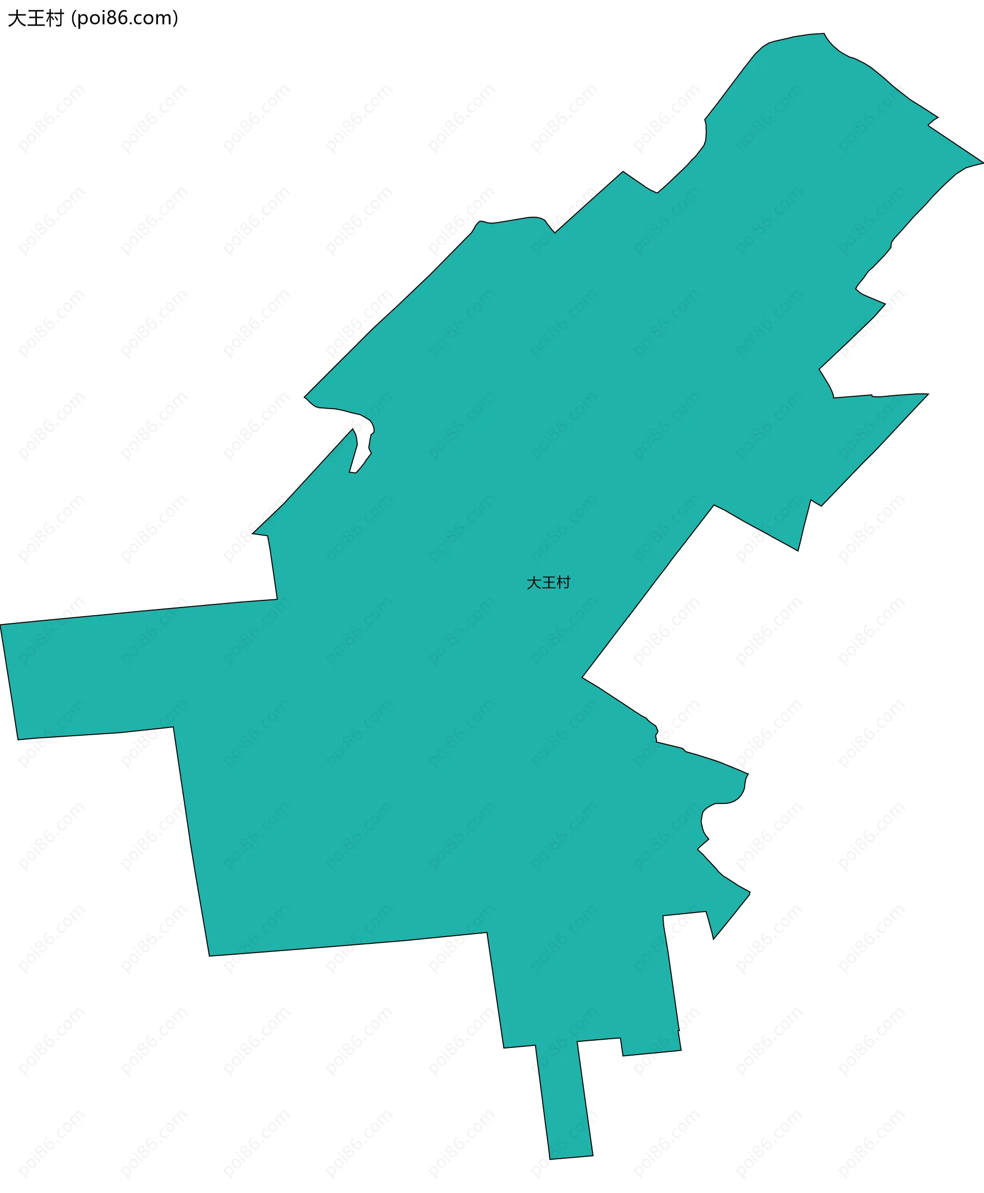 大王村边界地图