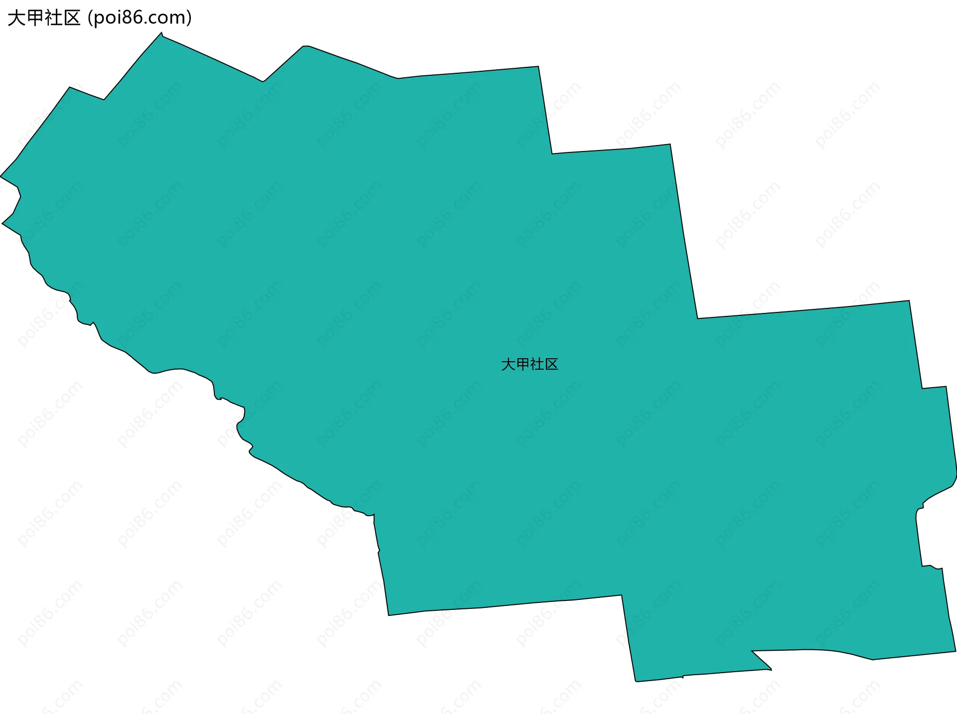 大甲社区边界地图