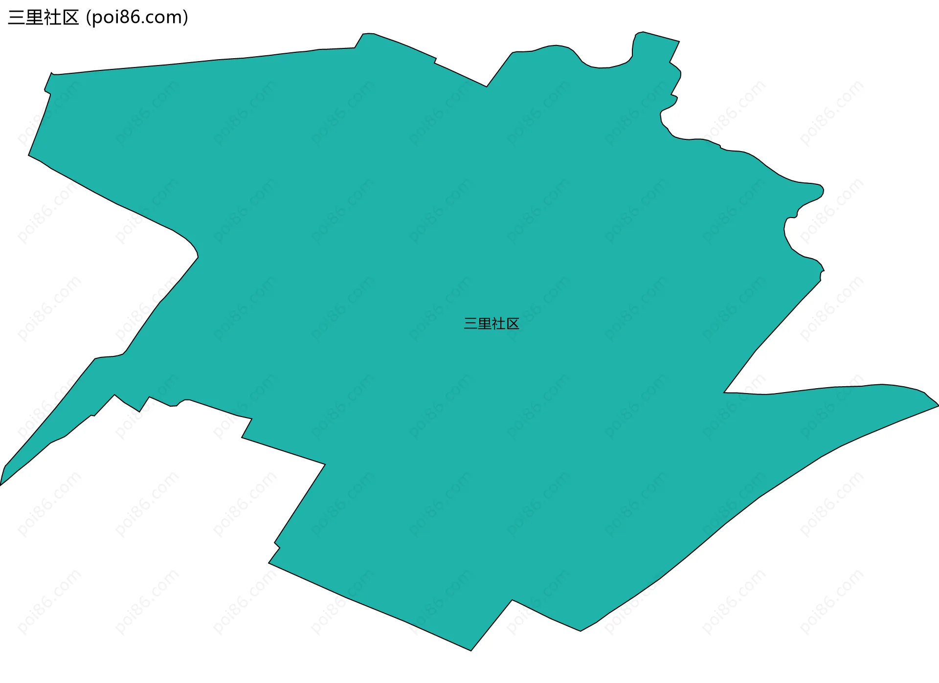 三里社区边界地图